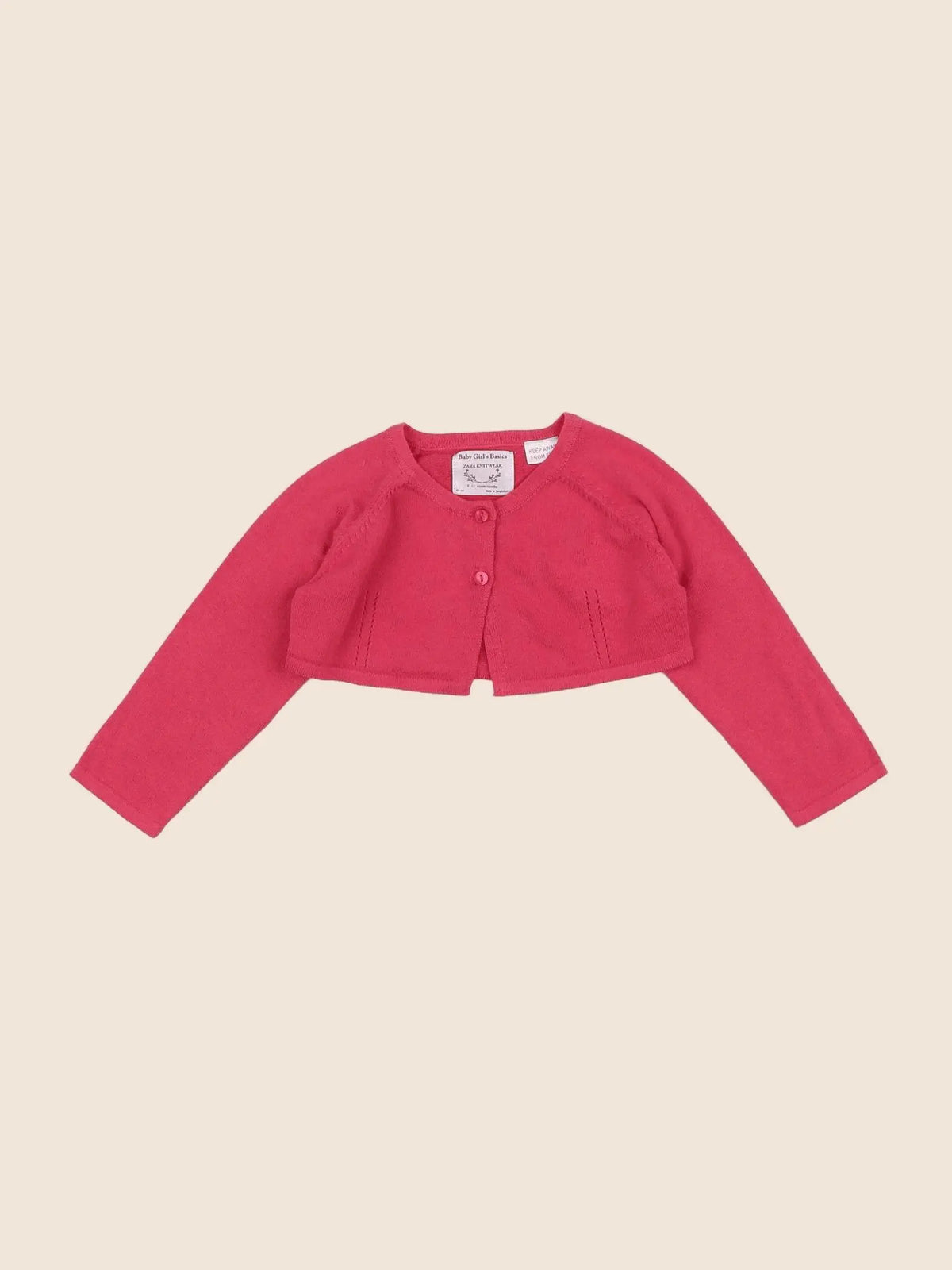 Zara - gilet rose - 9/12 mois