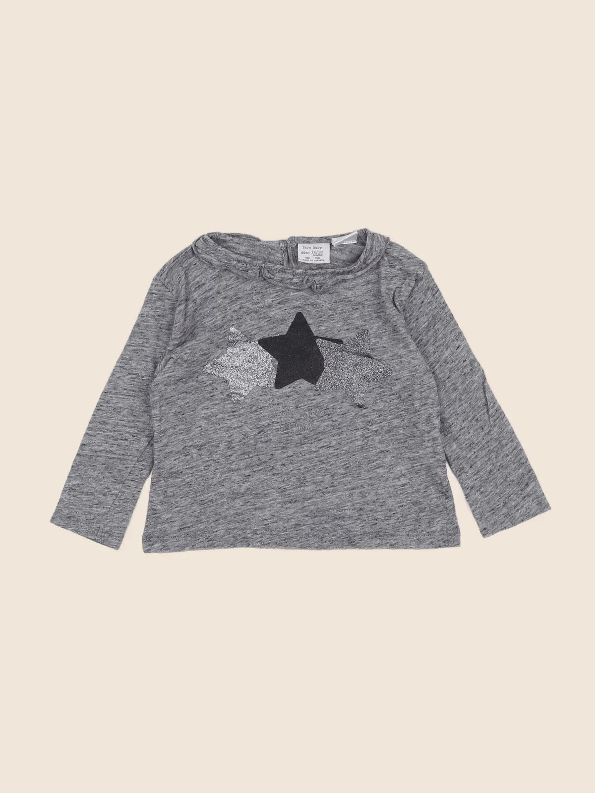 Zara - tee-shirt gris - 12/18 mois