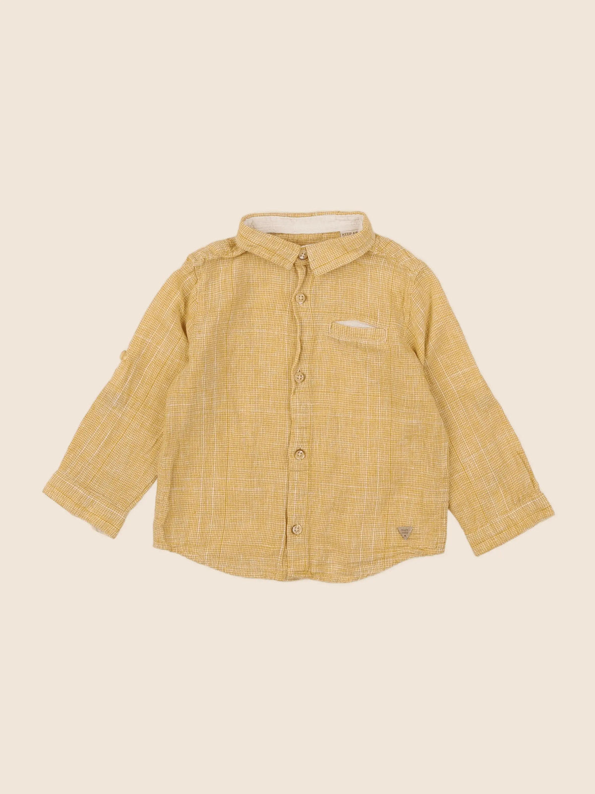 Zara - chemise jaune - 12/18 mois