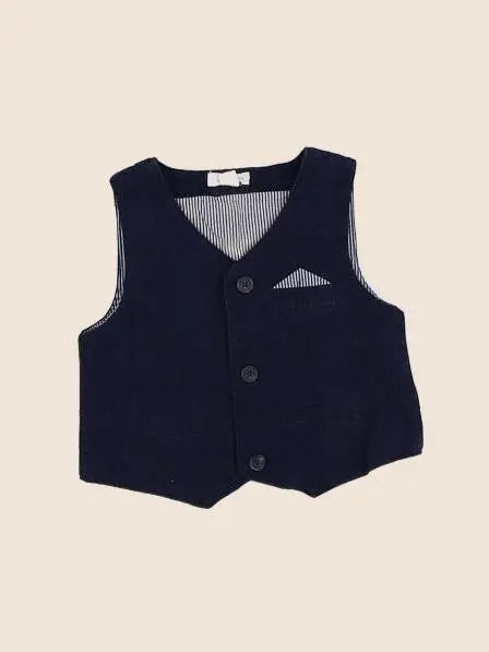 Vertbaudet - gilet bleu - 6 mois