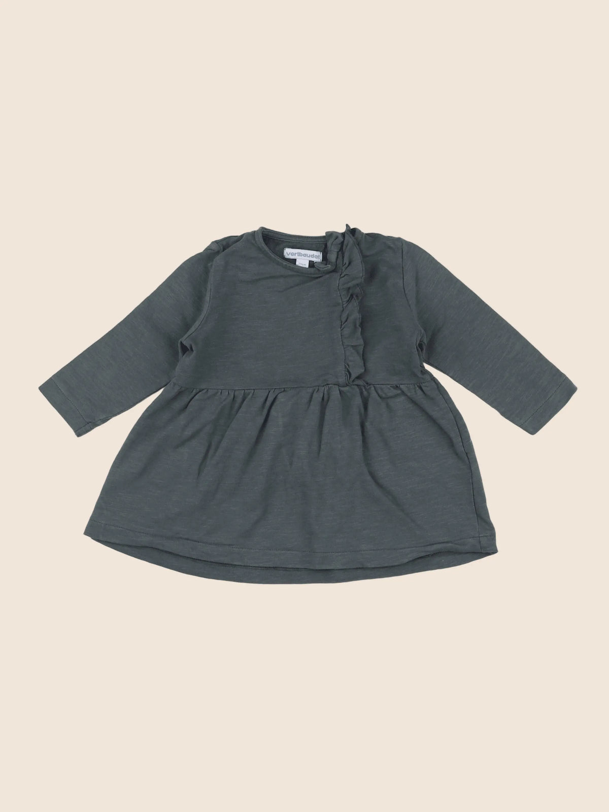 Vertbaudet - robe vert - 9 mois
