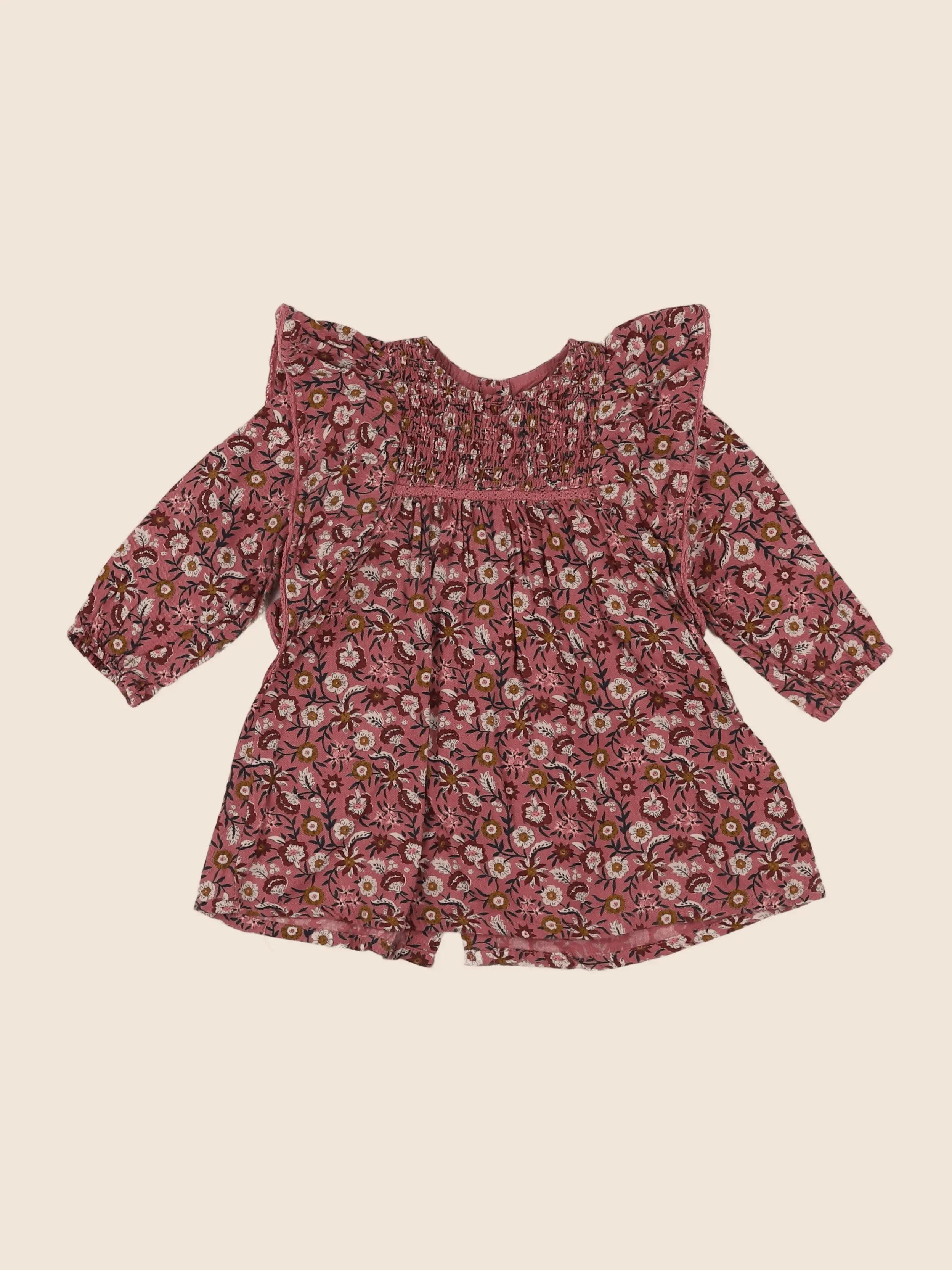 Vertbaudet - robe rose - 12 mois
