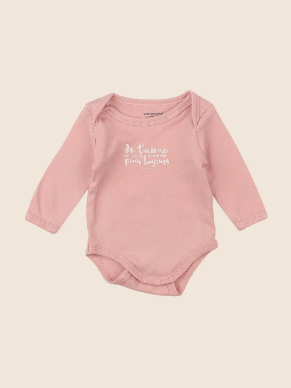 Vertbaudet - body rose - 3 mois