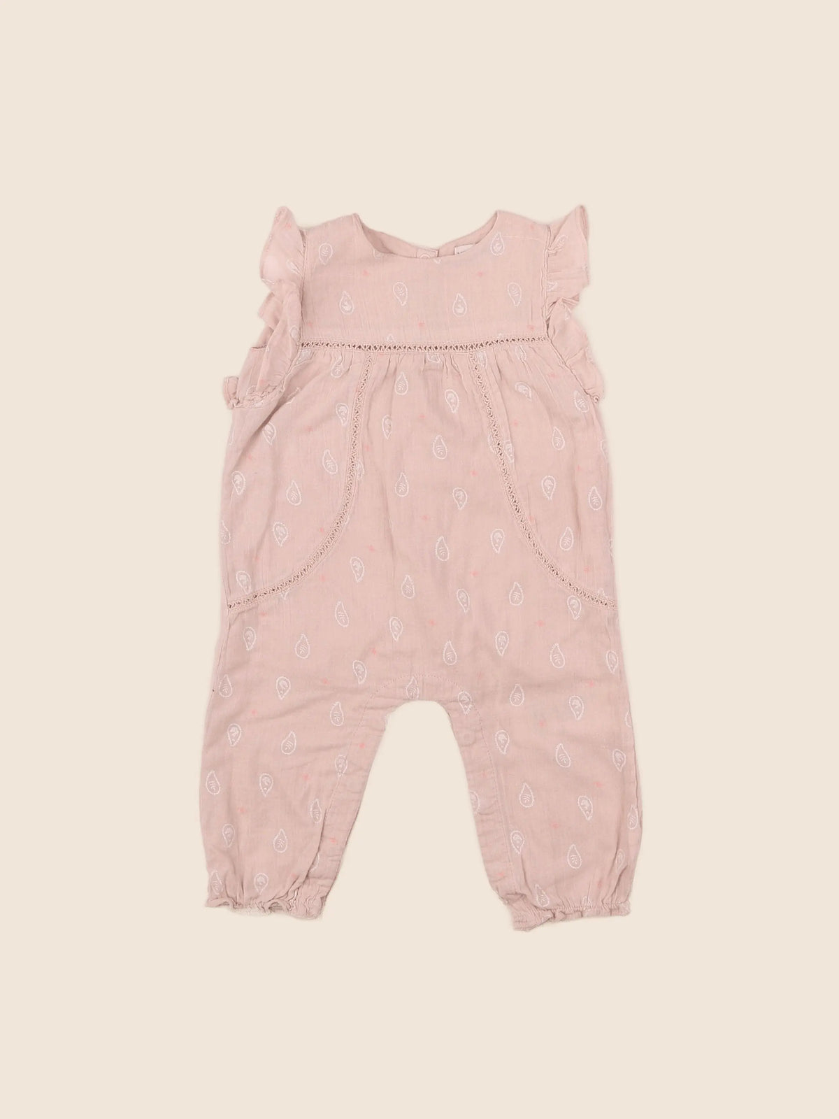 Vertbaudet - combinaison rose - 6 mois