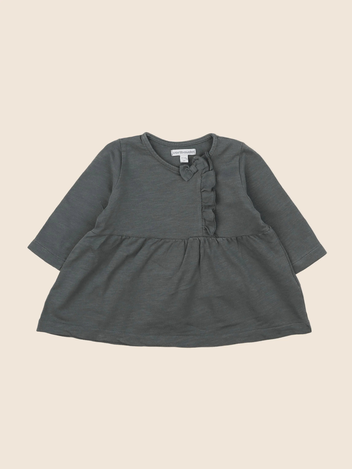 Vertbaudet - robe taupe - 6 mois