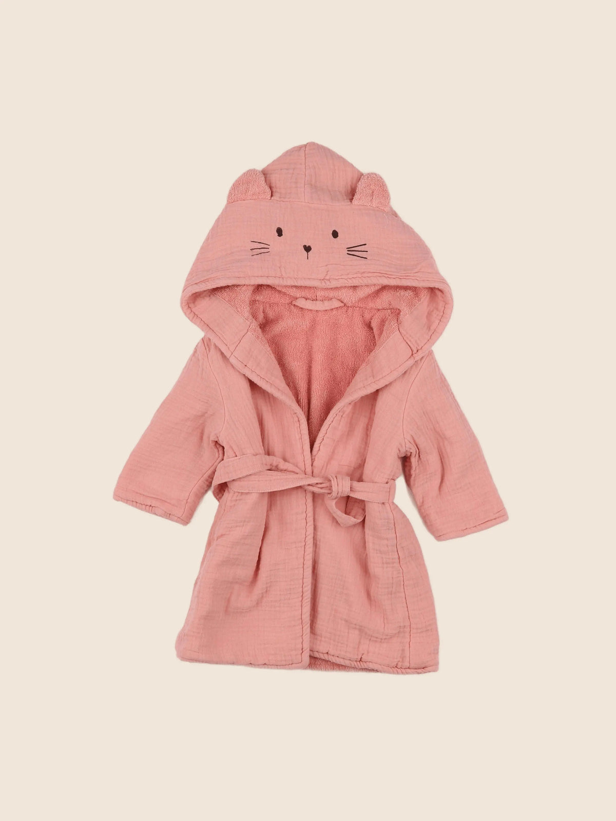 Vertbaudet - peignoir rose - 6-12 mois