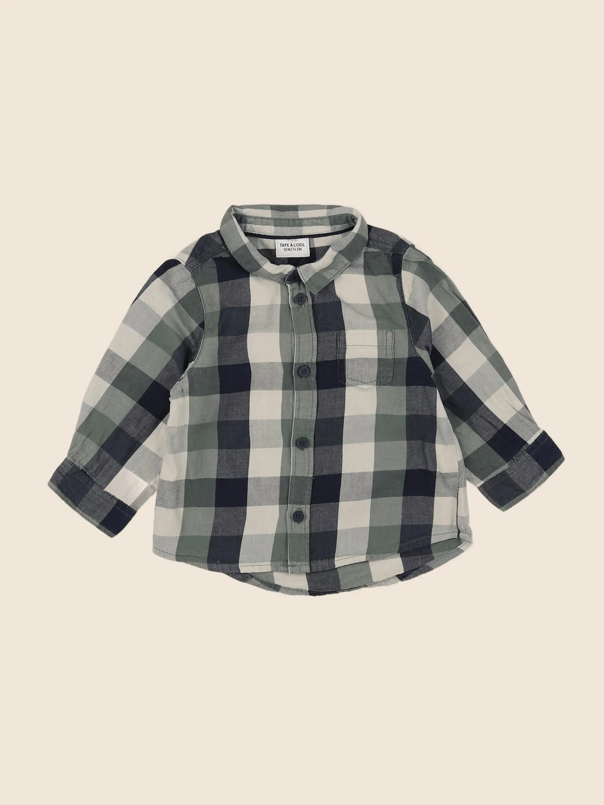 Tape à l'oeil - chemise gris - 12 mois