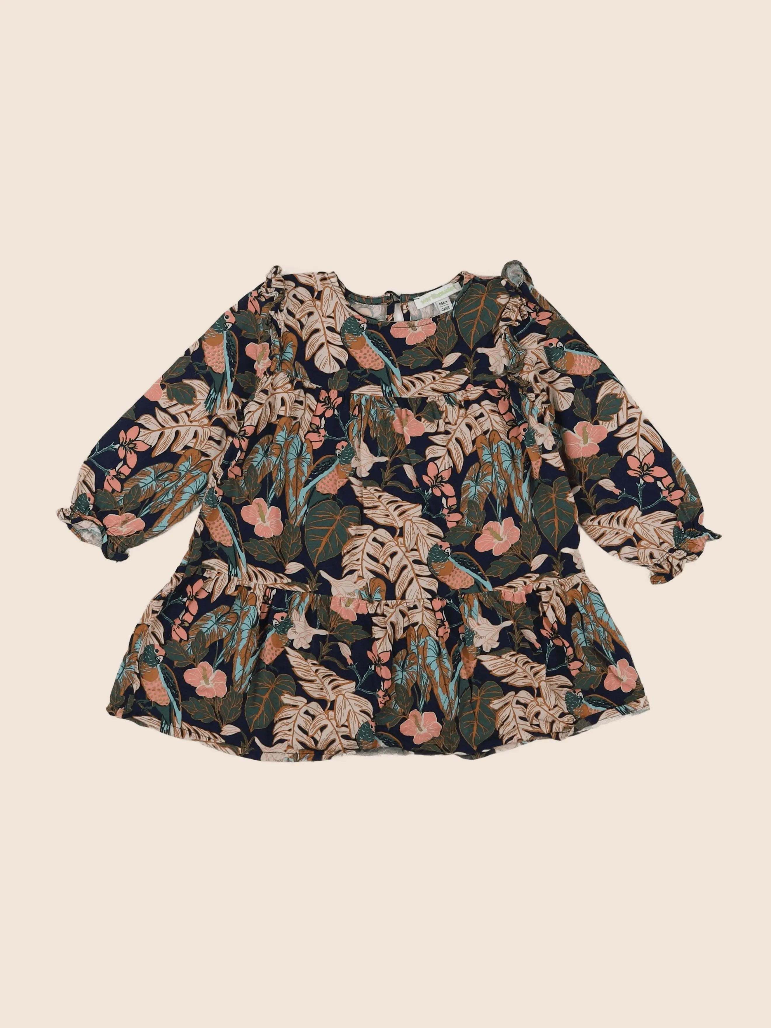 Vertbaudet - robe multicolore - 2 ans