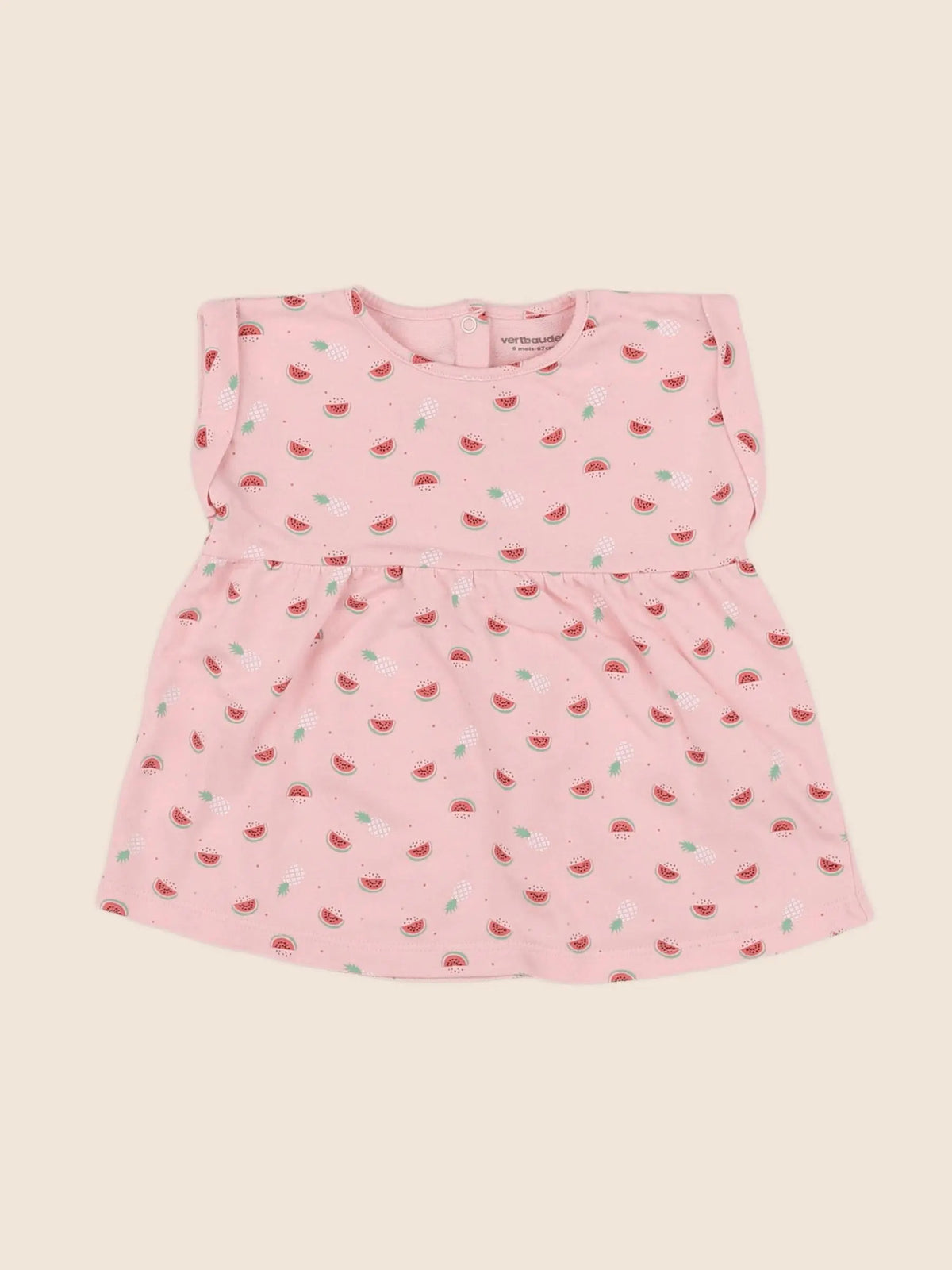 Vertbaudet - tee-shirt rose - 6 mois