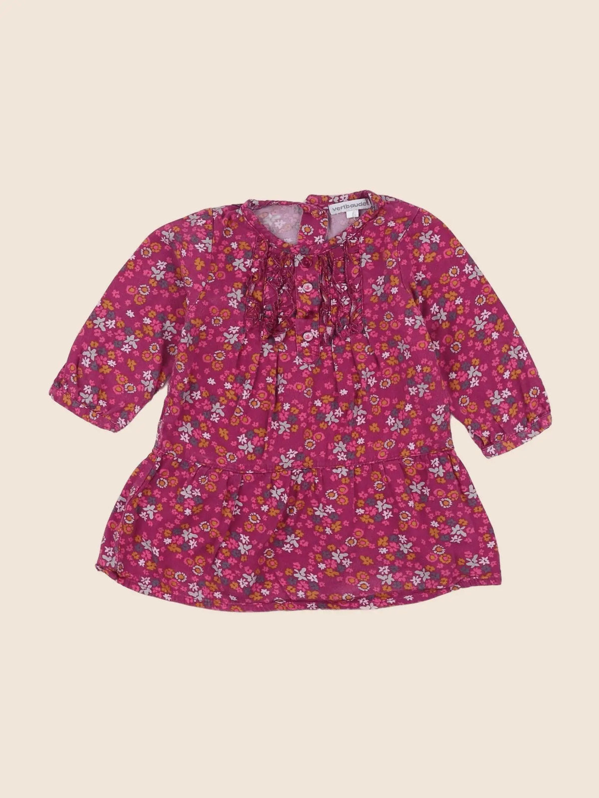 Vertbaudet - robe rose - 2 ans