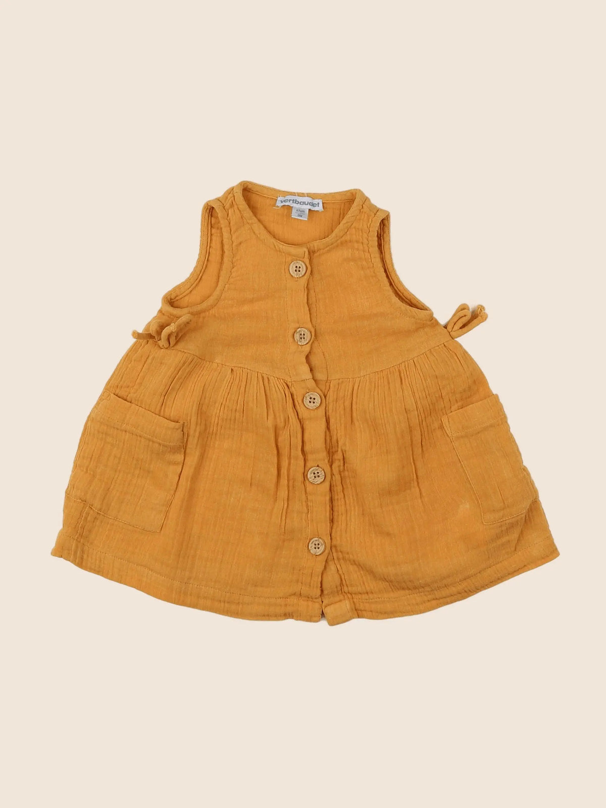Vertbaudet - robe jaune - 6 mois