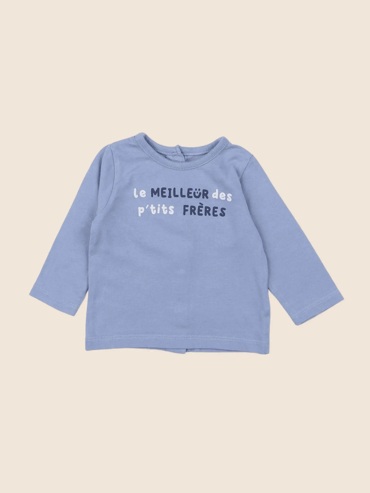Vertbaudet - tee-shirt bleu - 3 mois