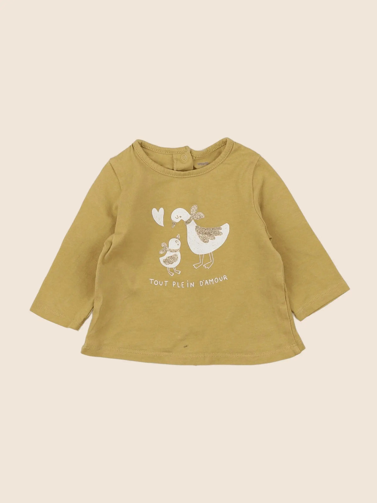 Vertbaudet - tee-shirt jaune - 3 mois
