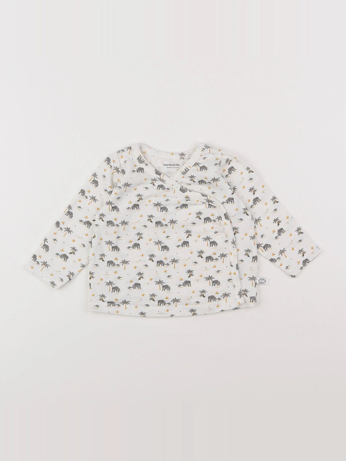 Vertbaudet - tee-shirt blanc - 6 mois