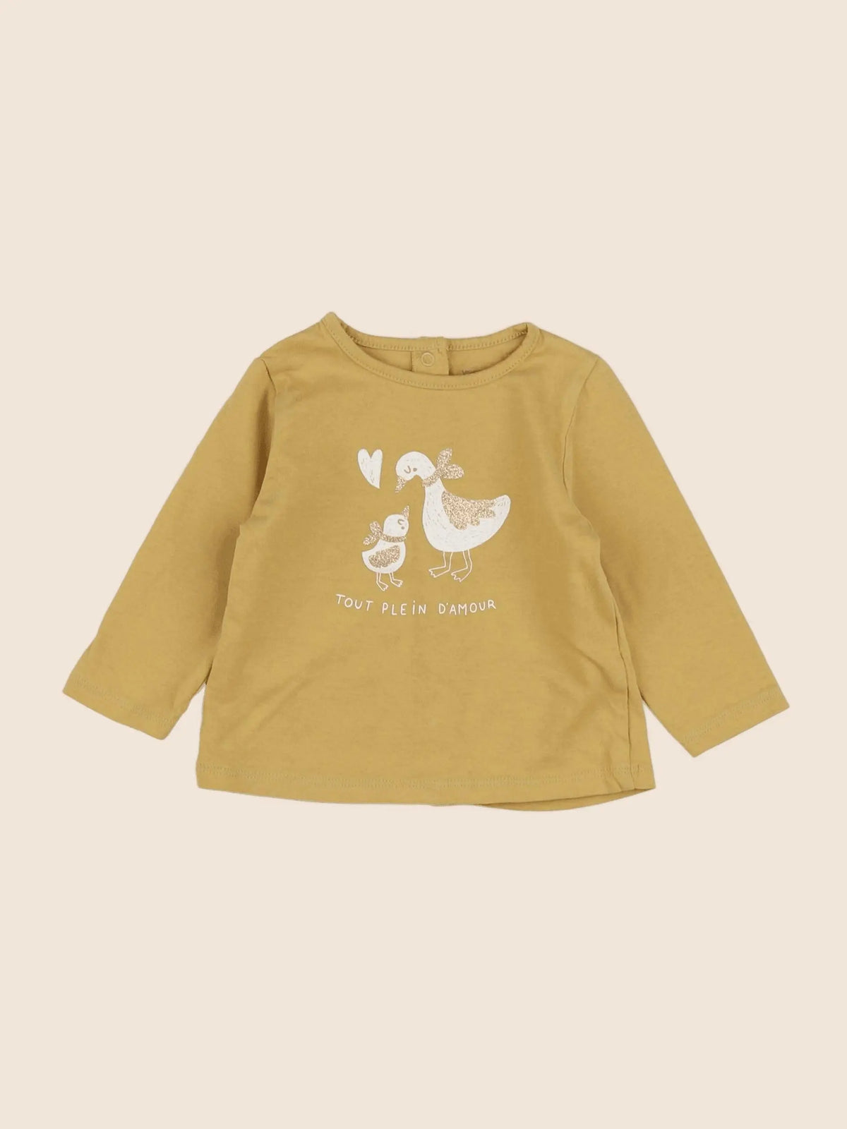 Vertbaudet - tee-shirt jaune - 6 mois
