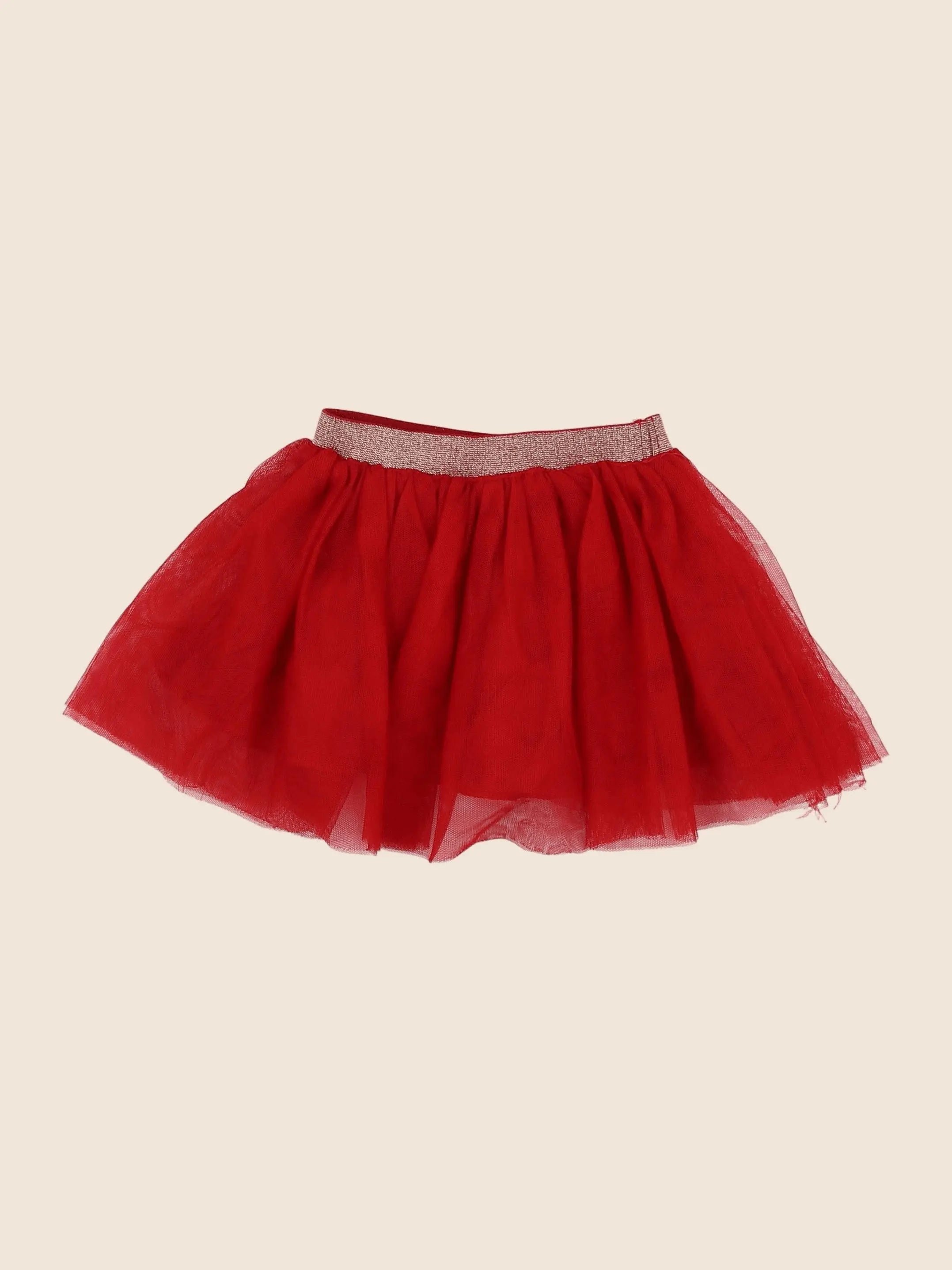 Vertbaudet - jupe rouge - 2 ans