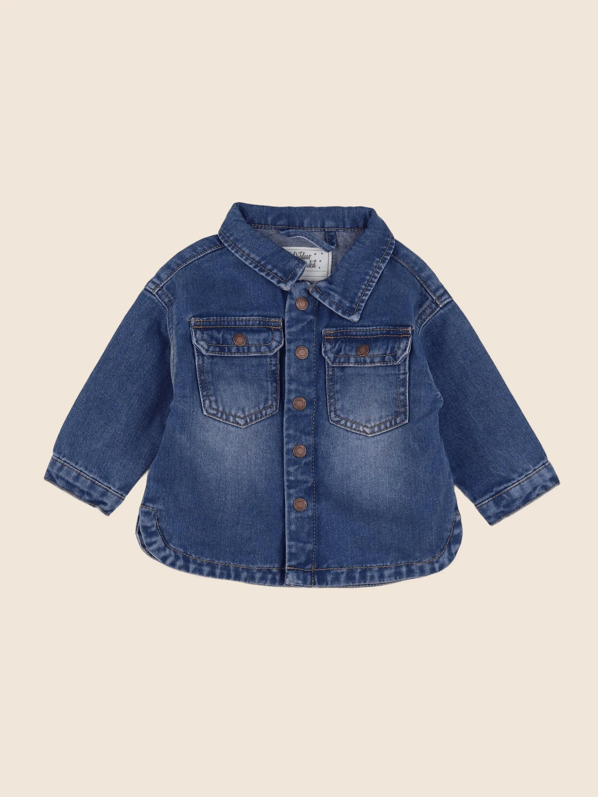 Vertbaudet - chemise bleu - 9 mois