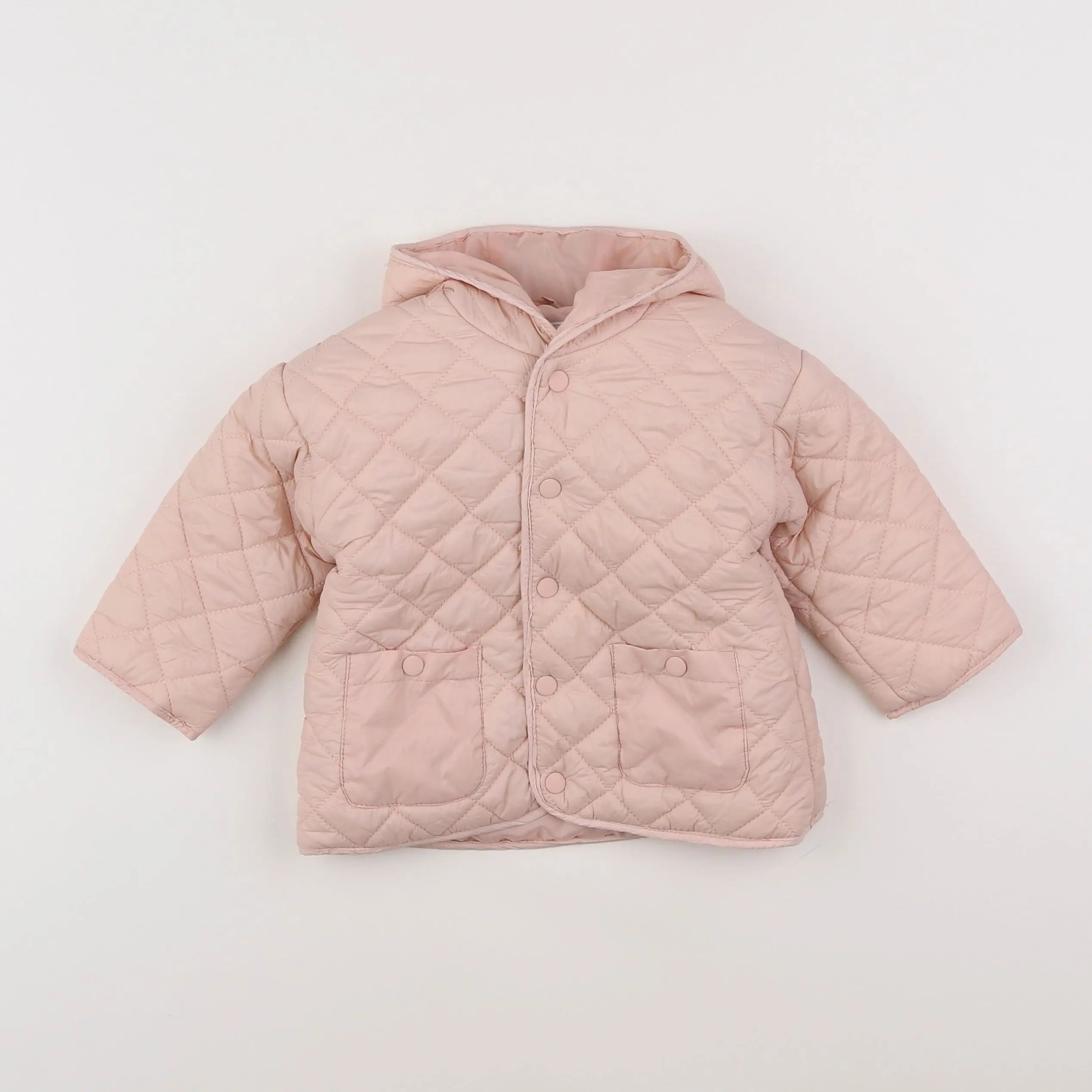 Vertbaudet - doudoune rose - 12 mois