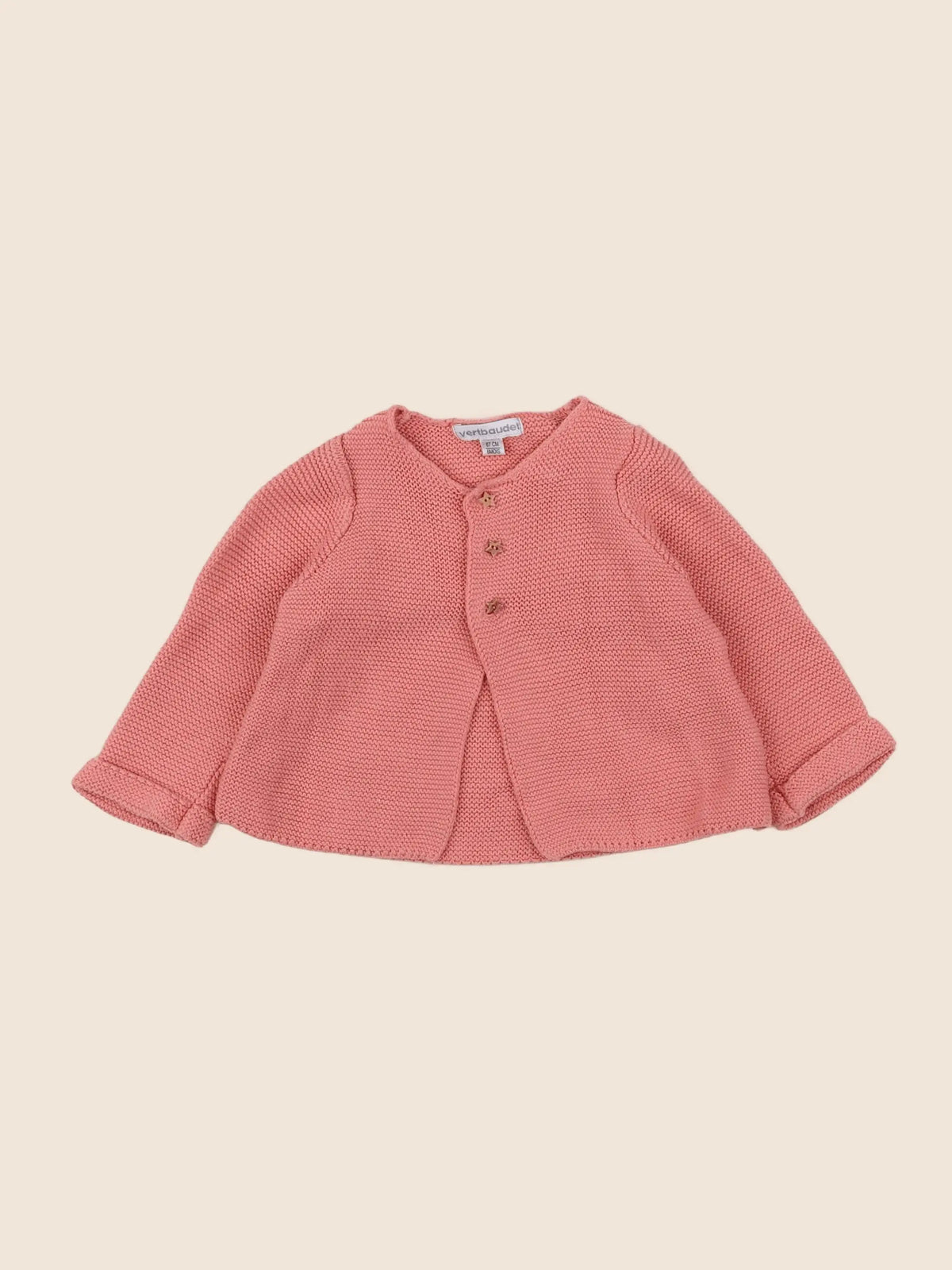 Vertbaudet - gilet rose - 6 mois