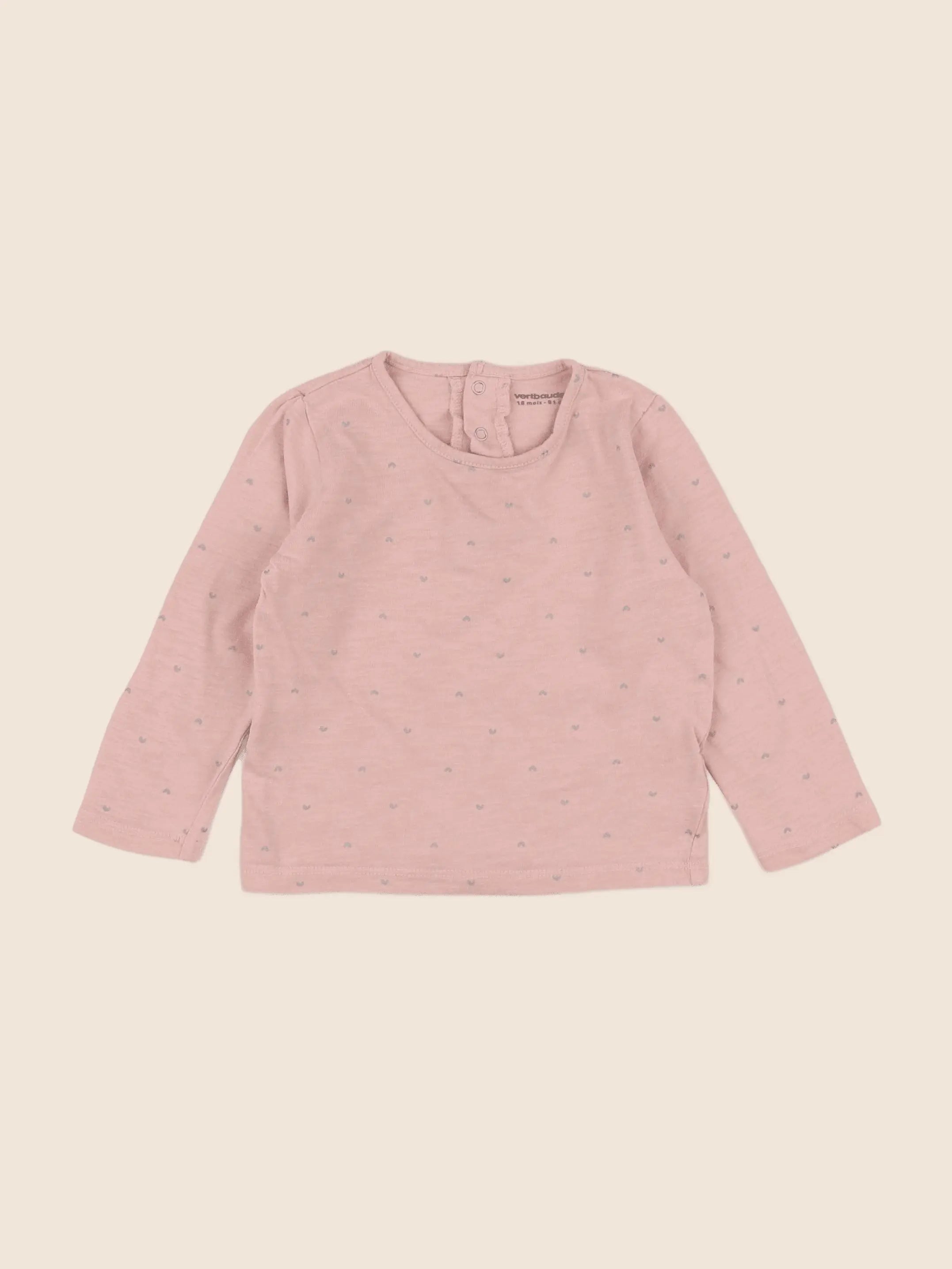 Vertbaudet - tee-shirt rose - 18 mois