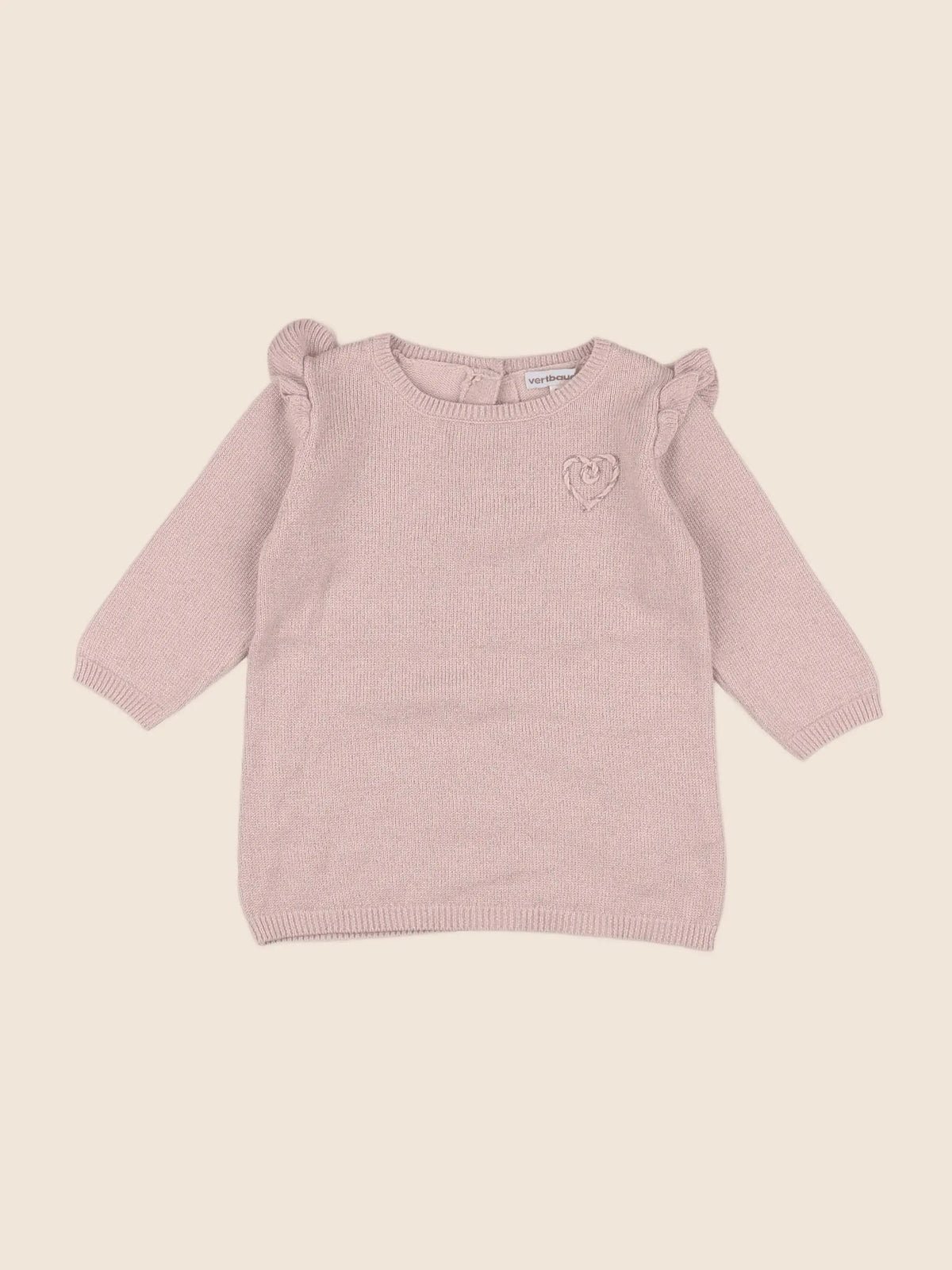 Vertbaudet - robe rose, or - 6 mois