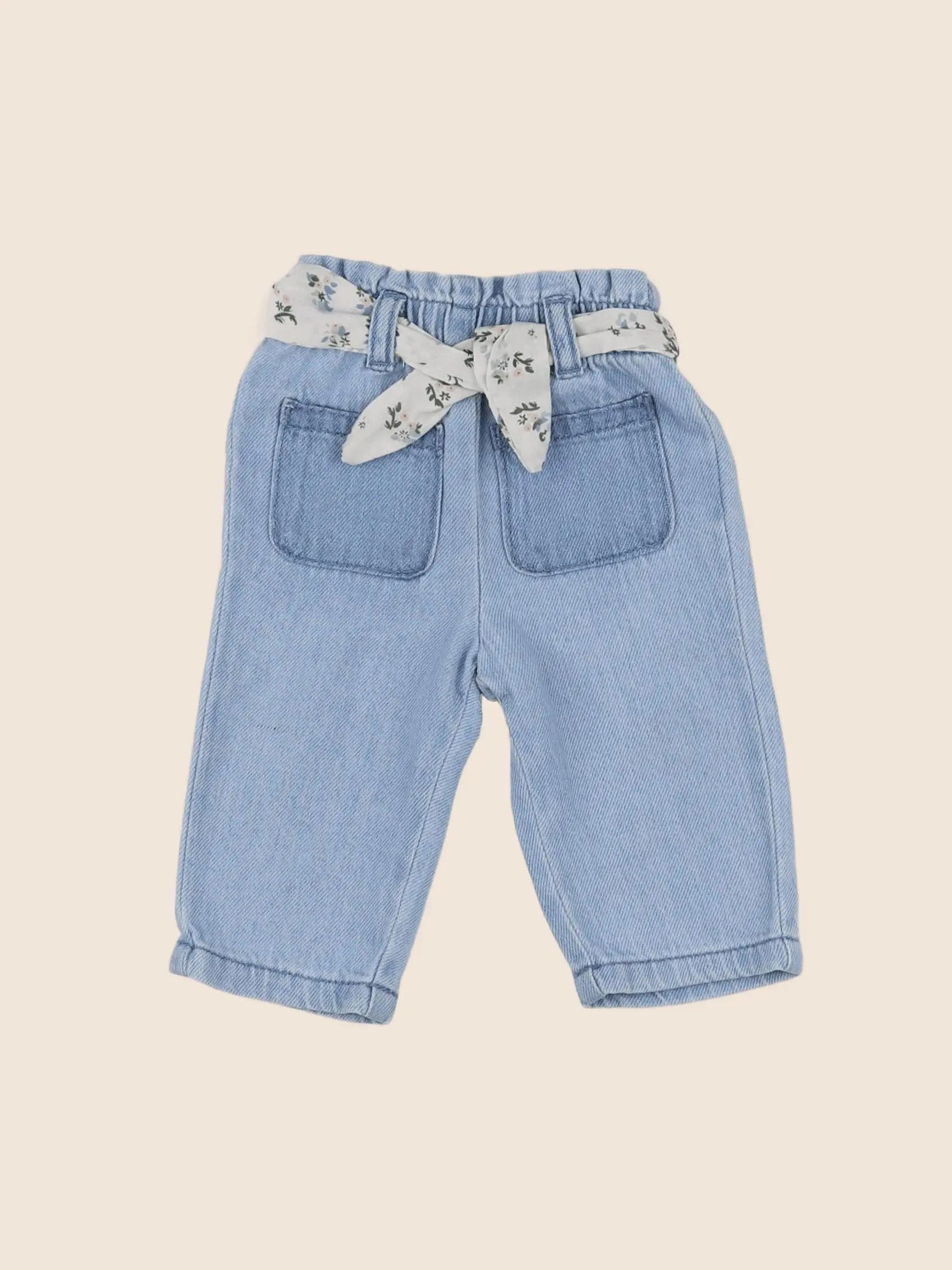 Vertbaudet - jean bleu - 3 mois