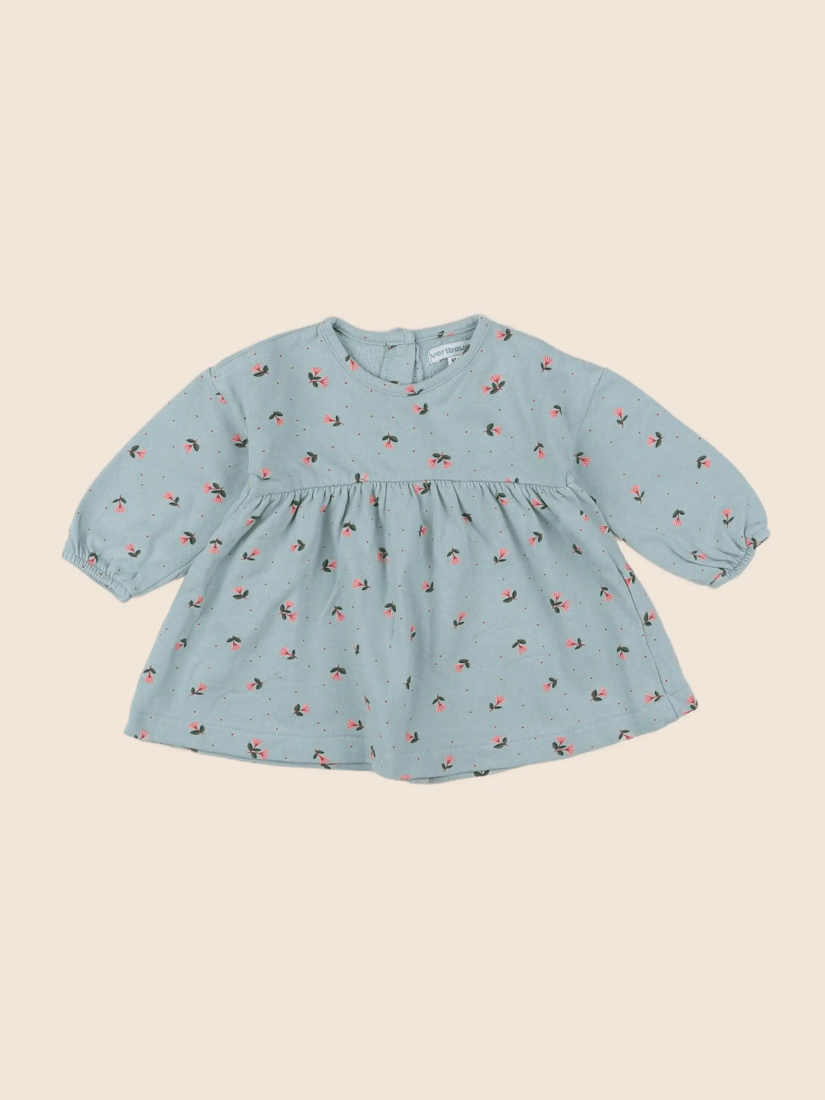Vertbaudet - robe vert - 6 mois