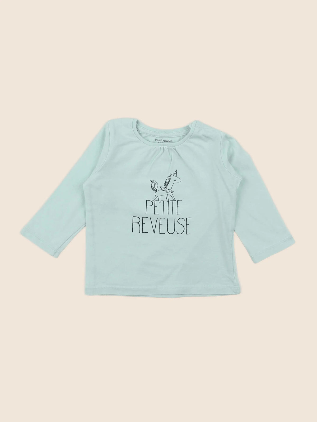 Vertbaudet - tee-shirt bleu - 9 mois