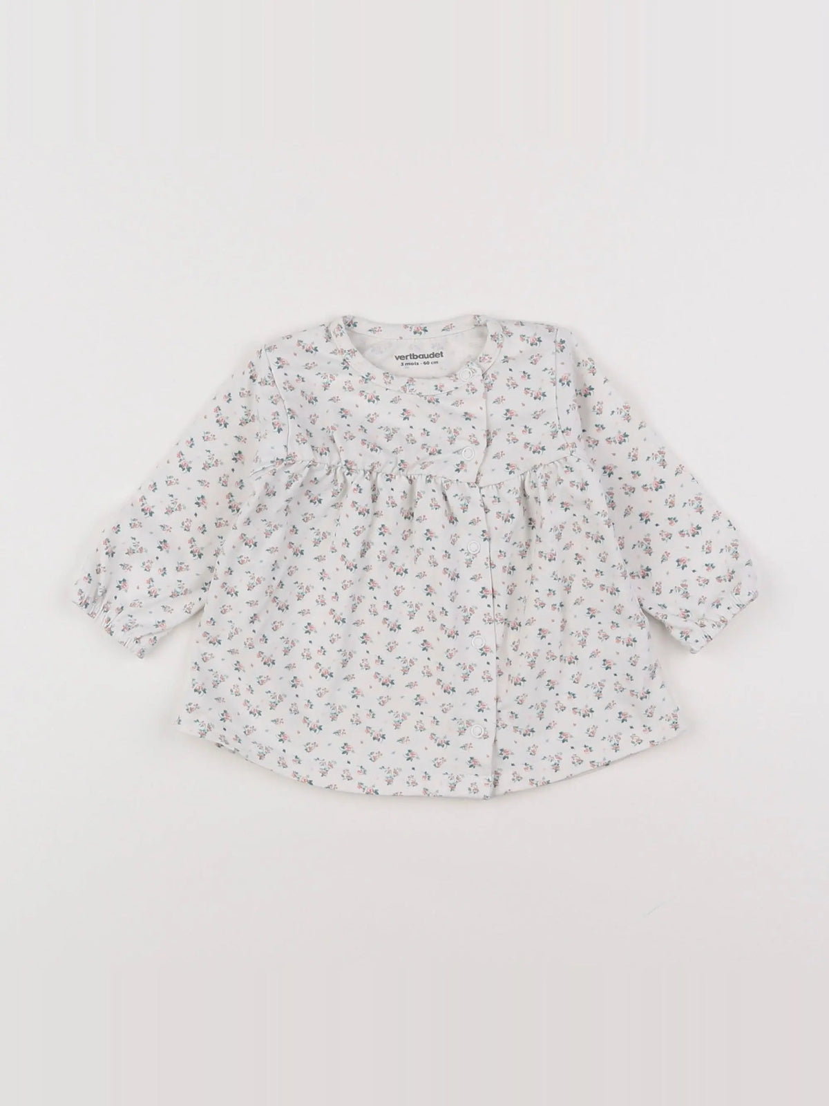Vertbaudet - tee-shirt blanc - 3 mois