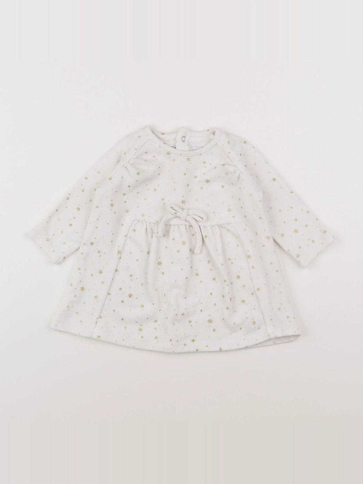 Vertbaudet - robe blanc, or - 6 mois