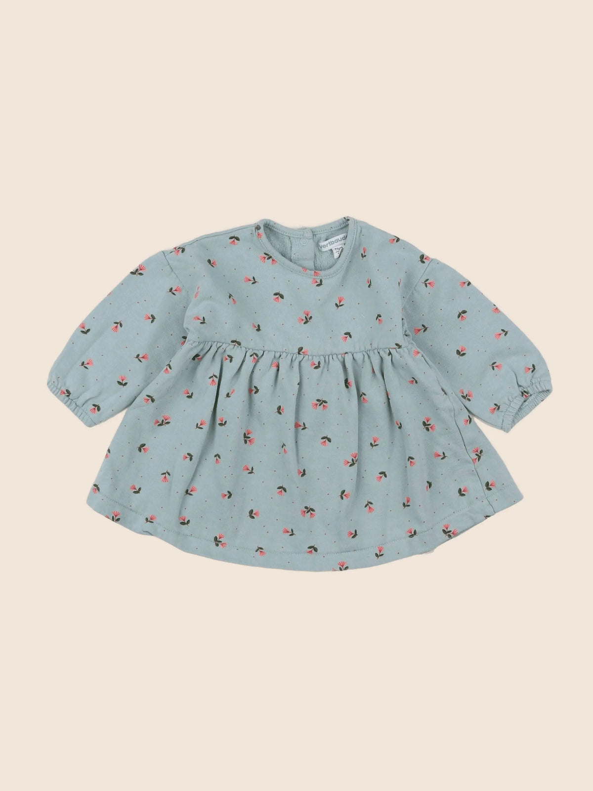 Vertbaudet - robe vert - 9 mois