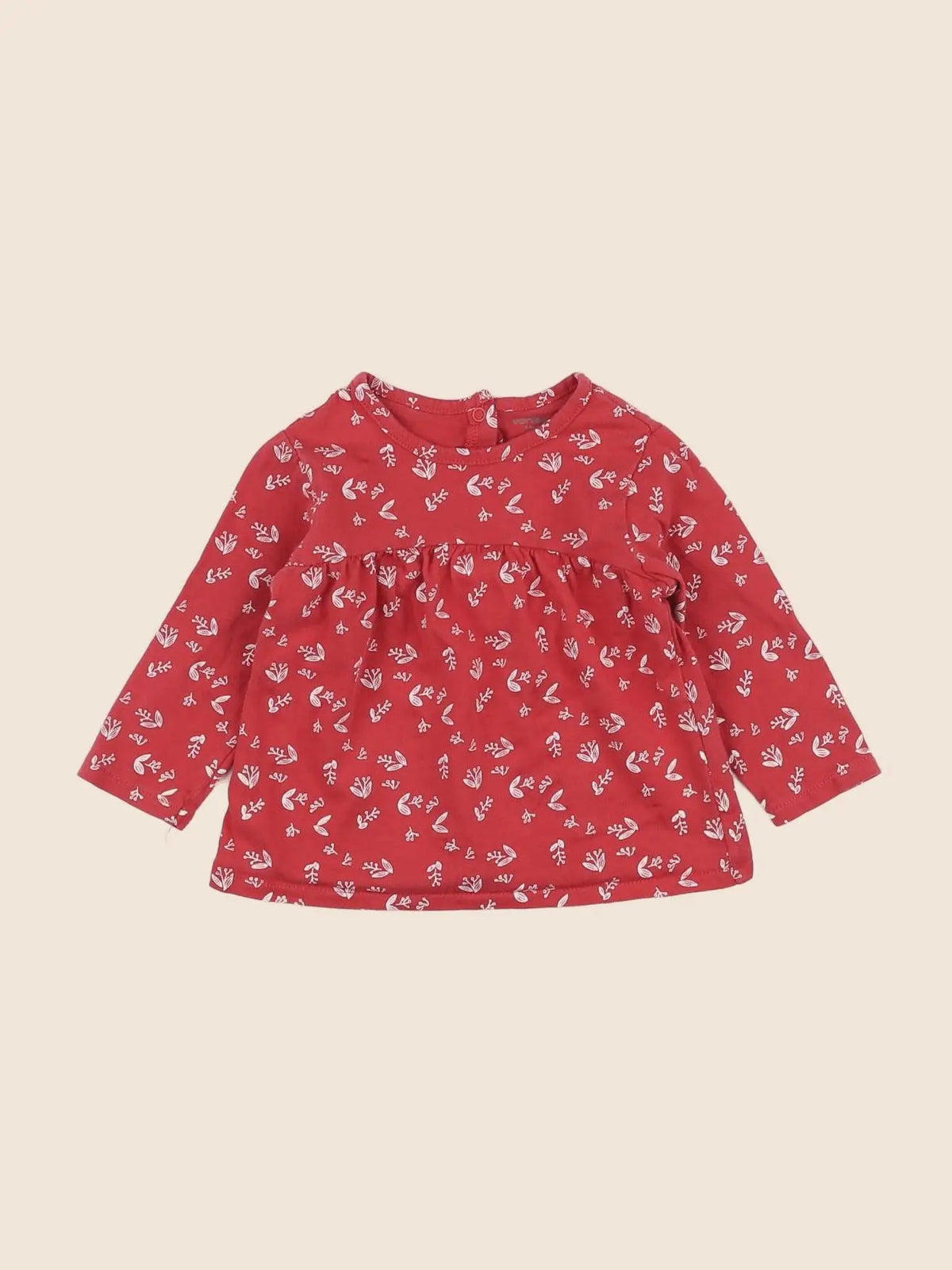 Vertbaudet - tee-shirt rouge - 3 mois