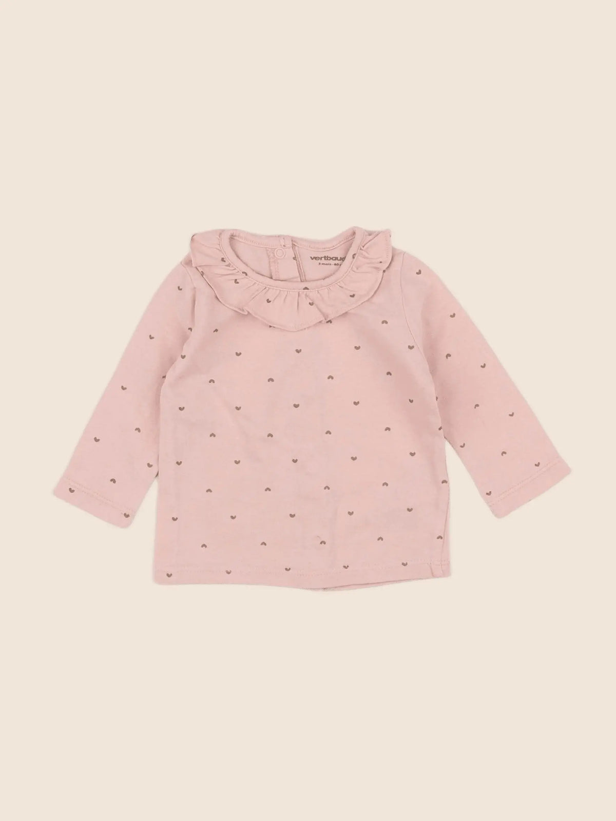 Vertbaudet - tee-shirt rose - 3 mois