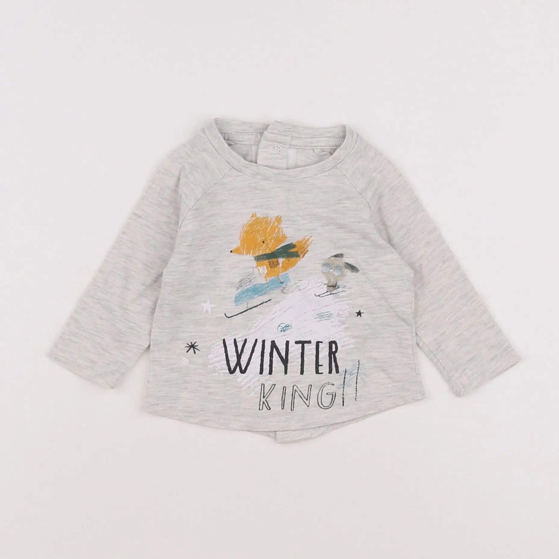 Vertbaudet - tee-shirt gris - 3 mois