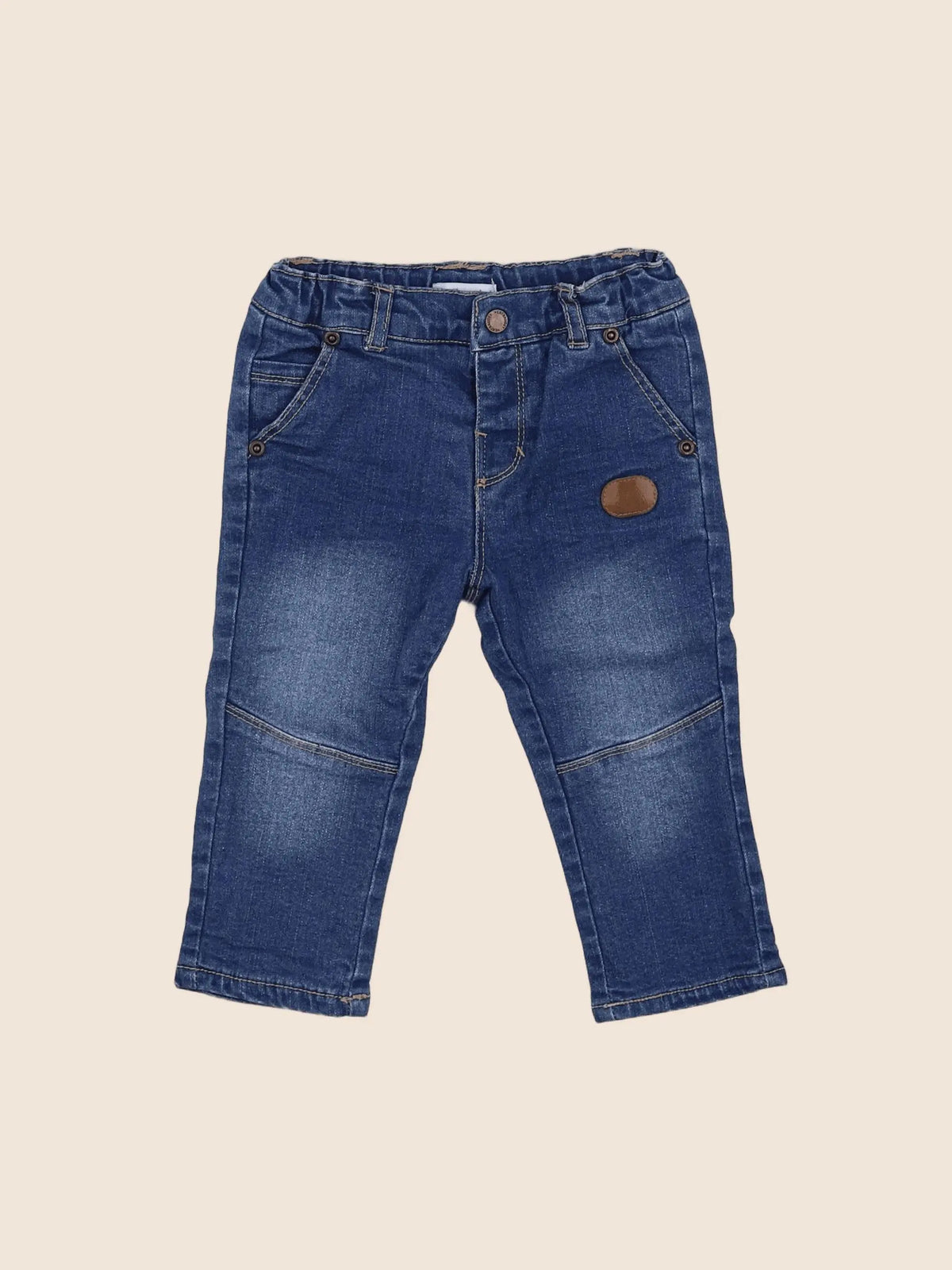 Vertbaudet - jean doublé bleu - 9 mois