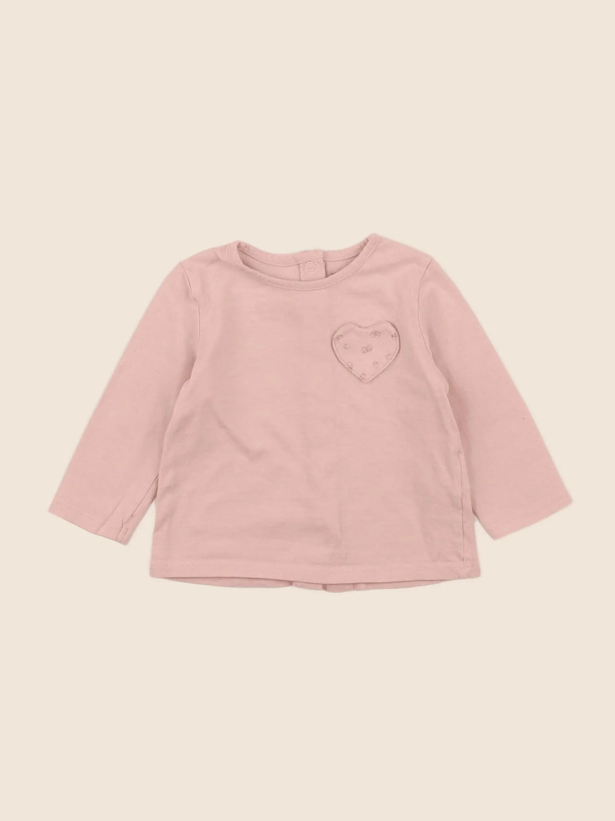 Vertbaudet - tee-shirt coton or, rose - 6 mois