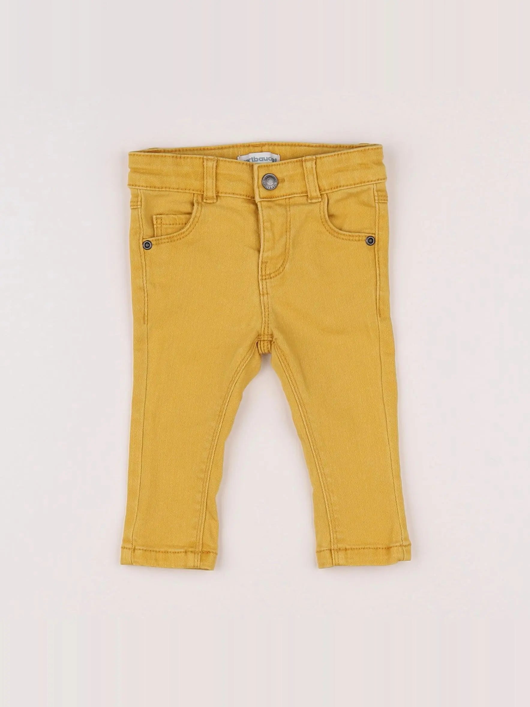 Vertbaudet - jegging jaune - 6 mois