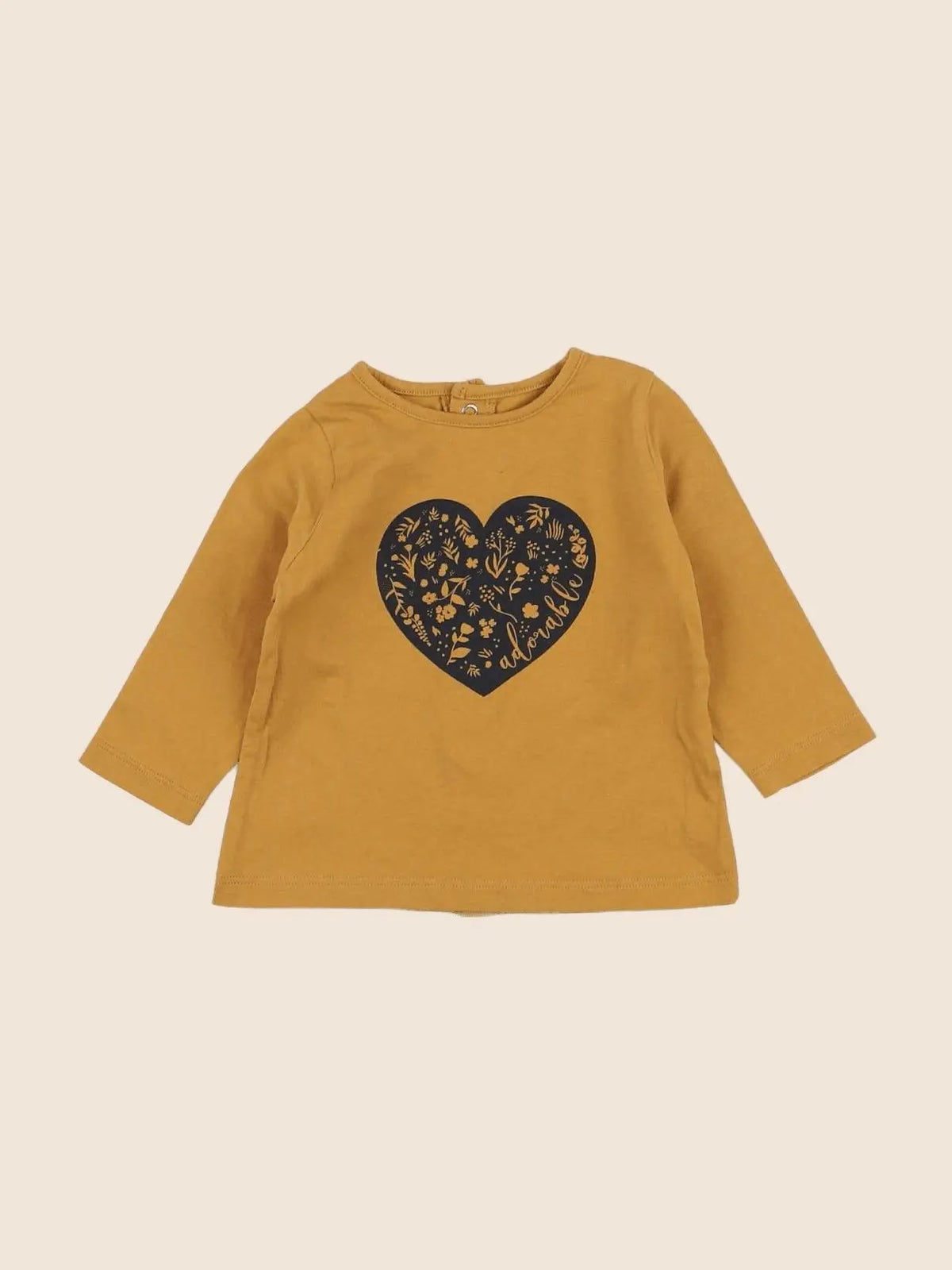 Vertbaudet - tee-shirt jaune - 3 mois