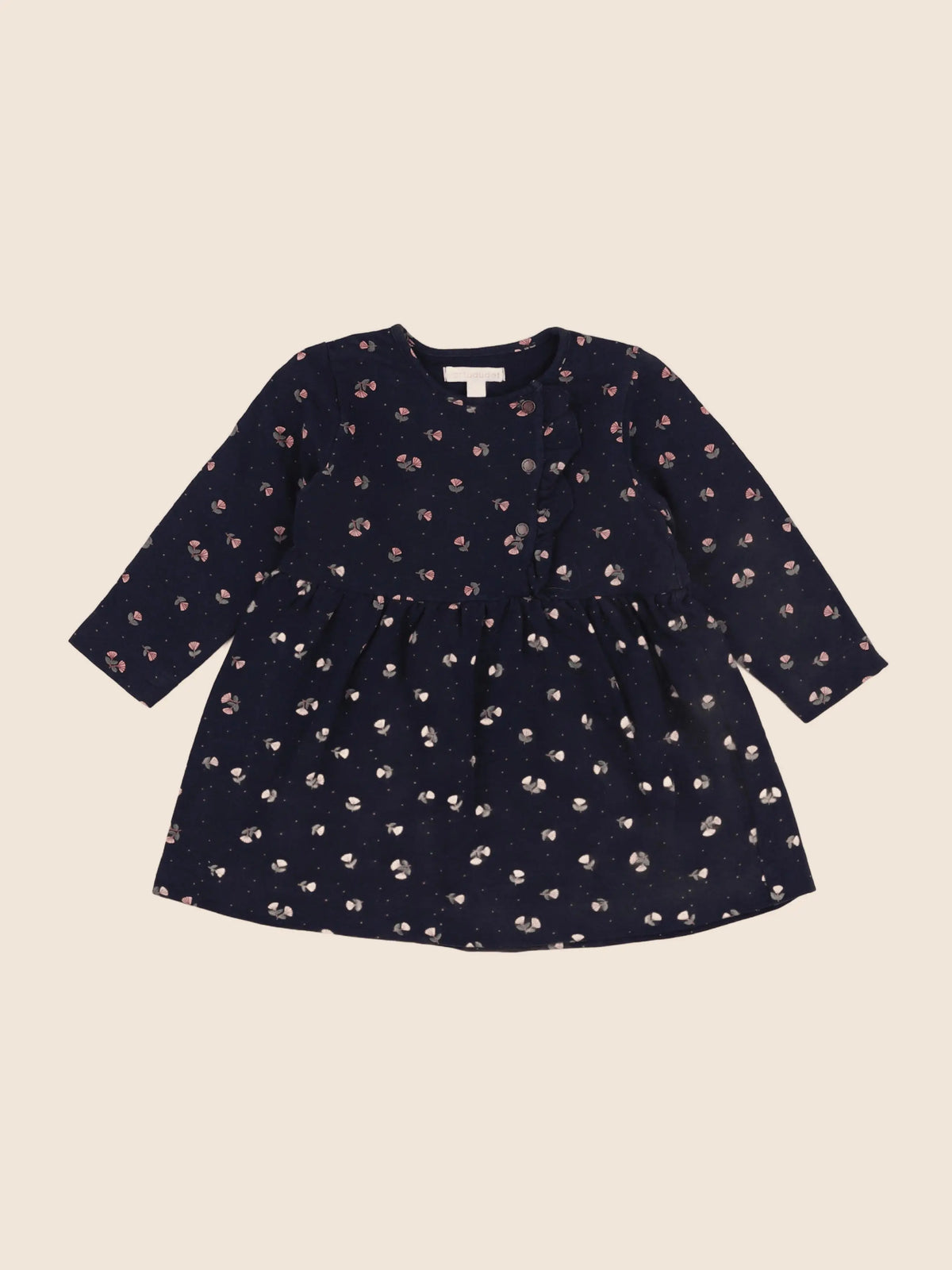 Vertbaudet - robe bleu, multicolore - 18 mois