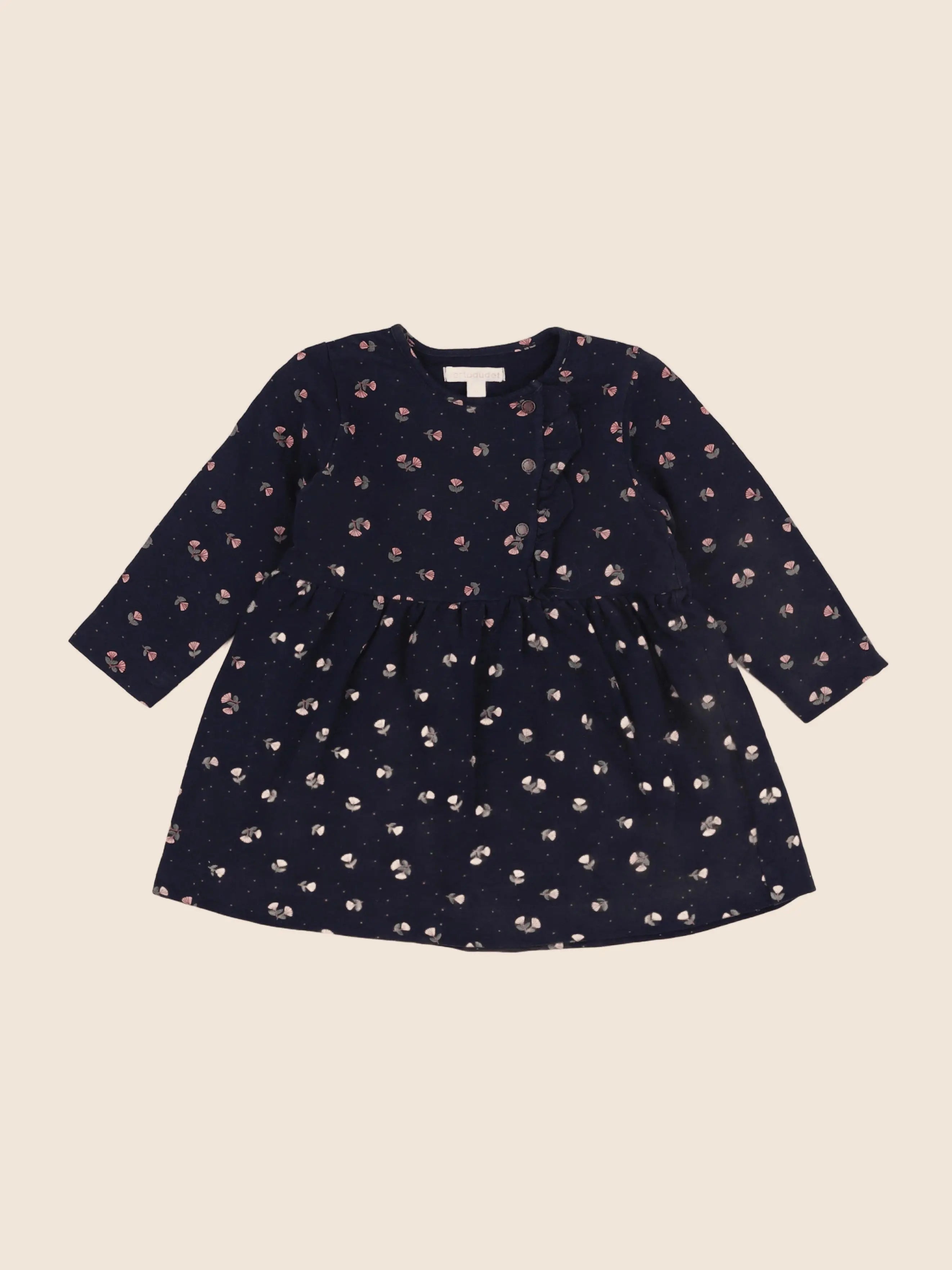Vertbaudet - robe bleu, multicolore - 18 mois