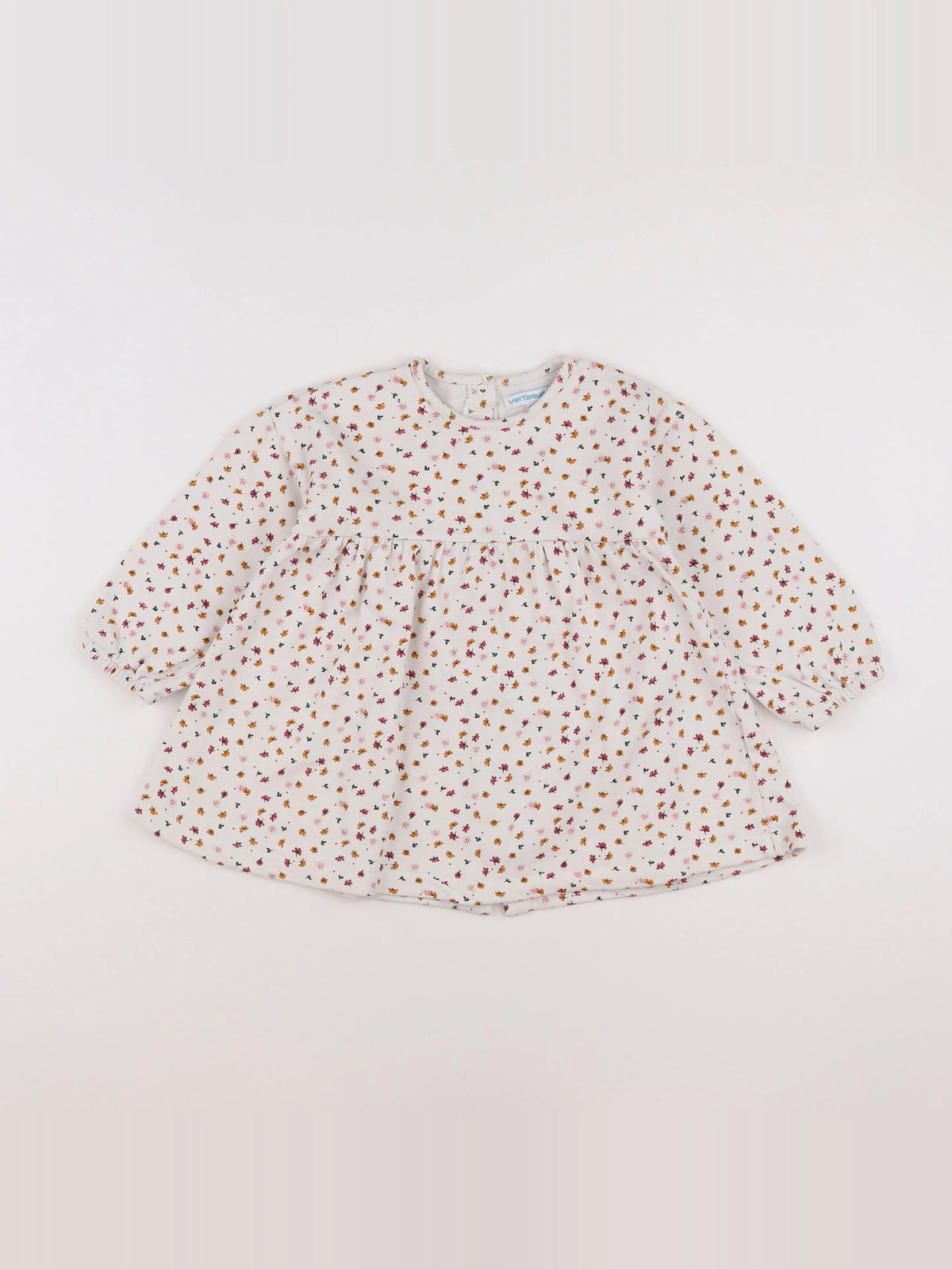 Vertbaudet - robe blanc, multicolore - 2 ans