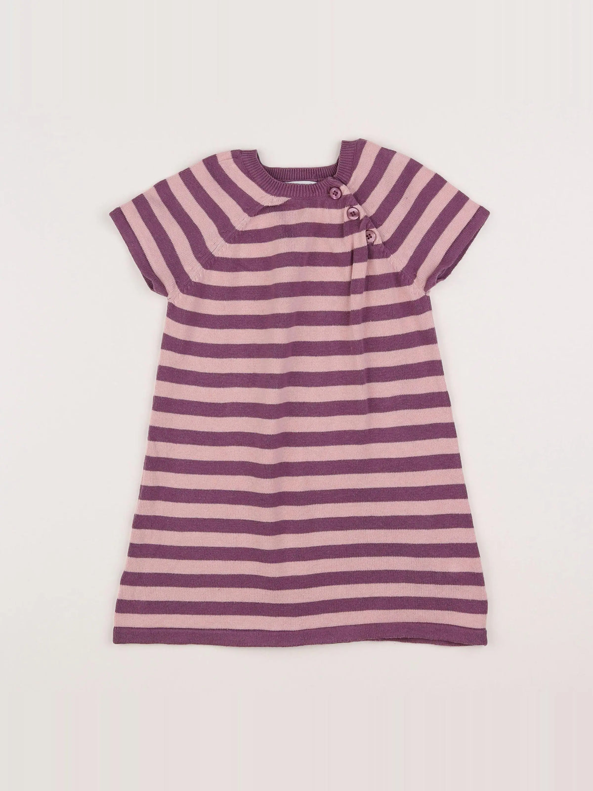 Vertbaudet - robe rose, violet - 2 ans