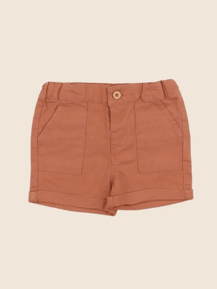 Vertbaudet - short orange - 6 mois