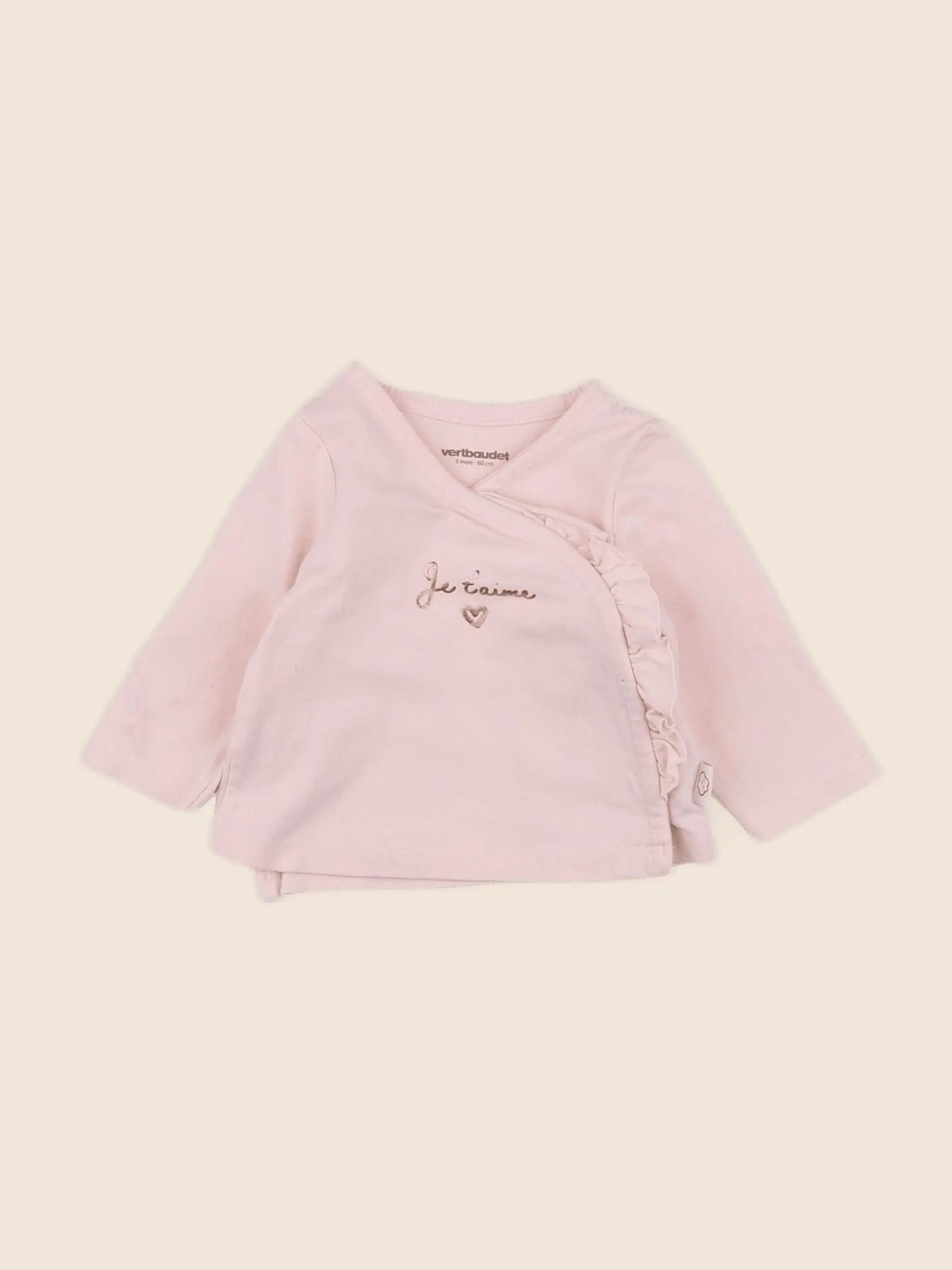 Vertbaudet - tee-shirt rose - 3 mois