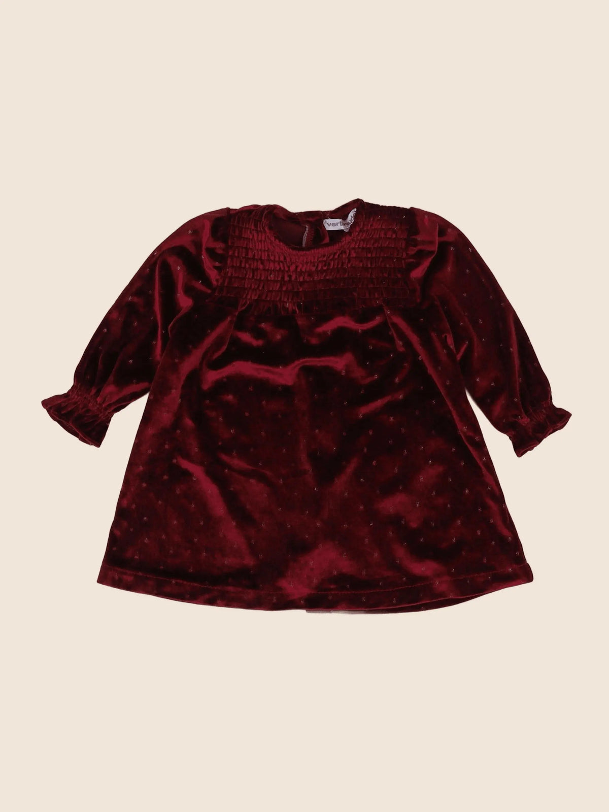 Vertbaudet - robe rouge, violet - 6 mois