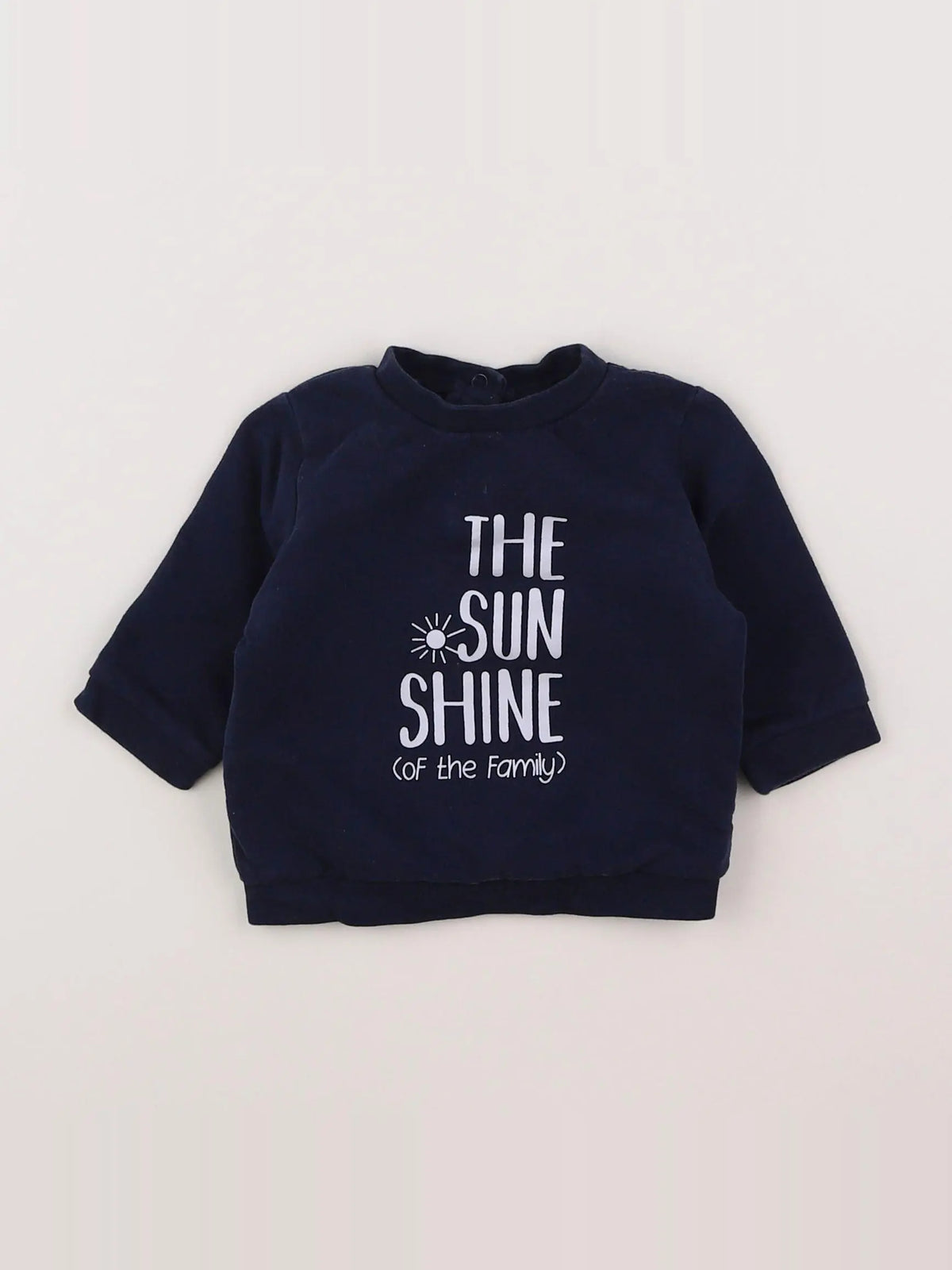 Vertbaudet - sweat bleu, blanc - 3 mois