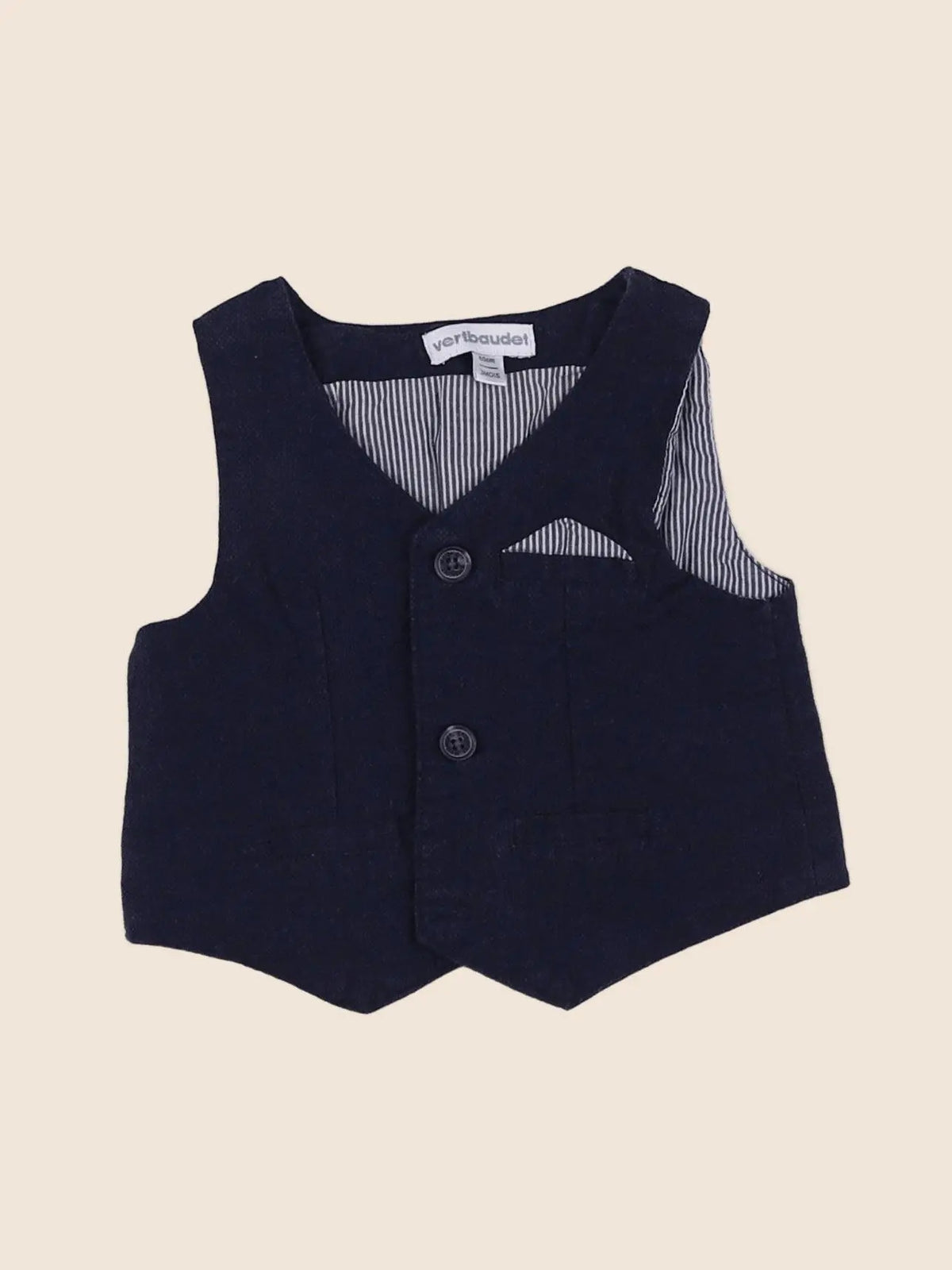 Vertbaudet - gilet bleu - 3 mois