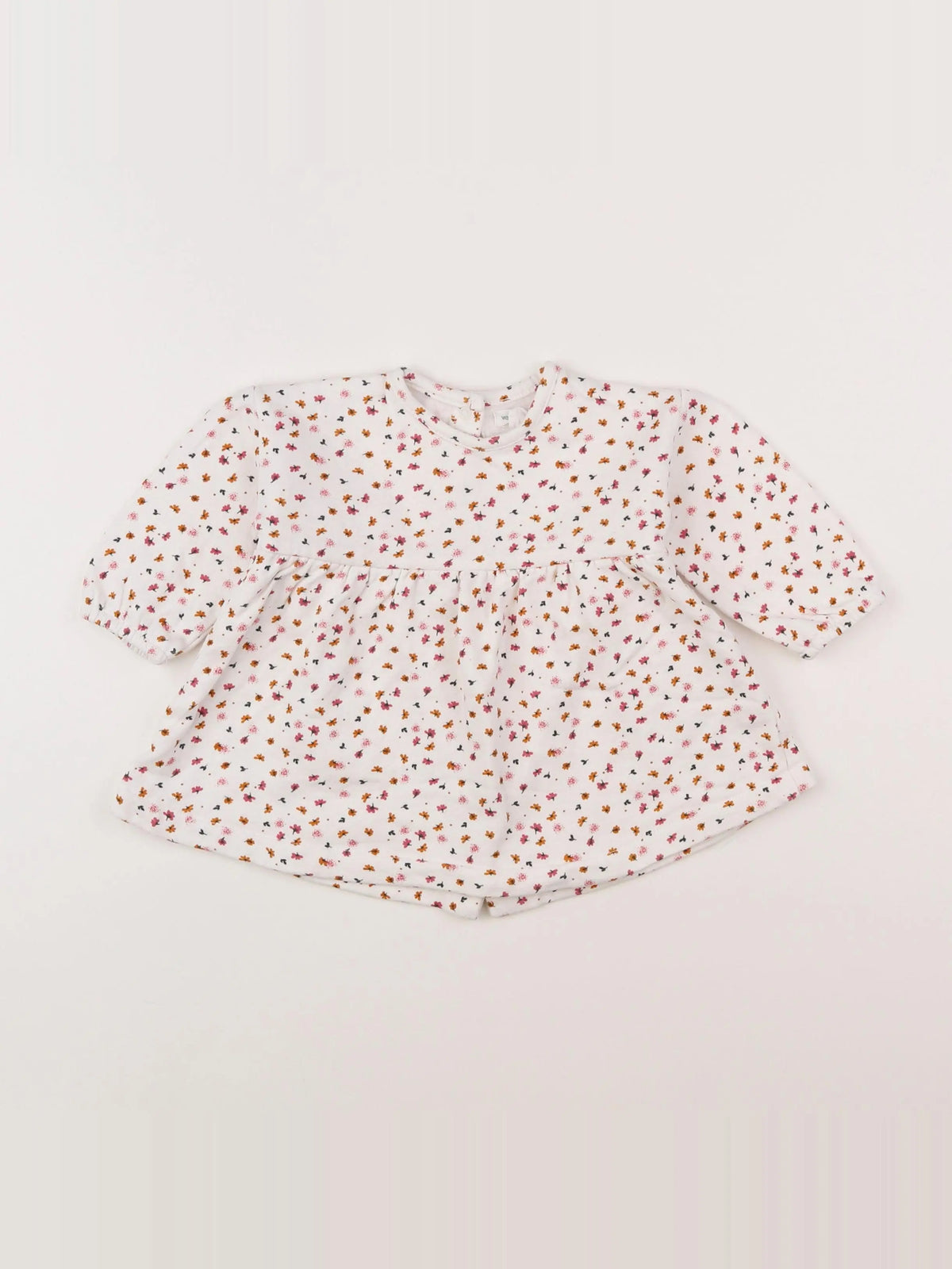 Vertbaudet - robe blanc, multicolore - 9 mois