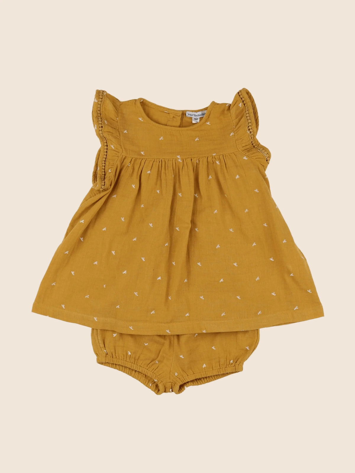 Vertbaudet - robe jaune - 12 mois