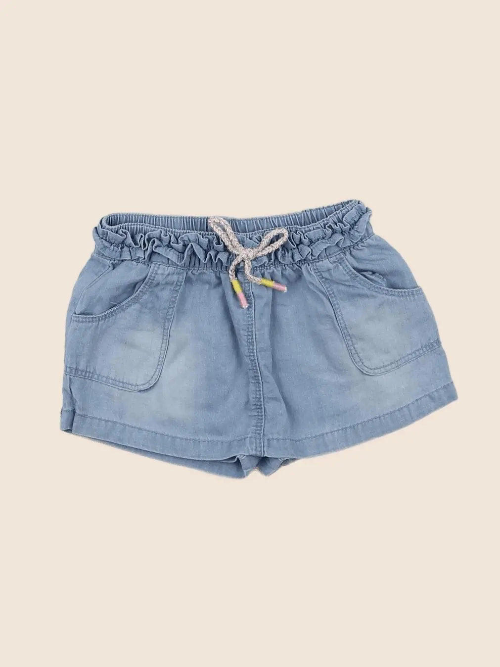 Vertbaudet - jupe short bleu - 12 mois